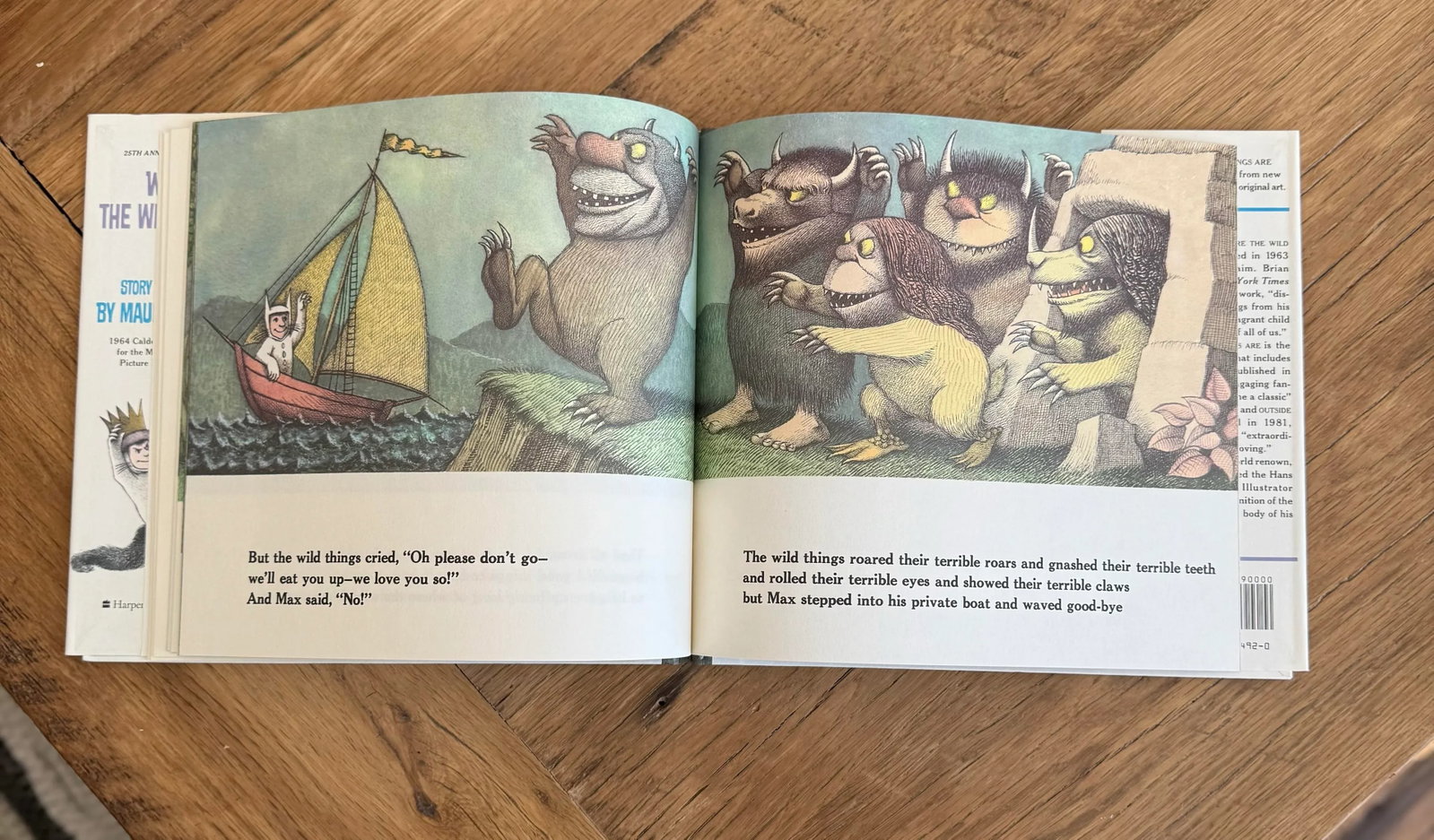 1988 Maurice Sendak Hardcover Children's Book Where the Wild Things Are 25th Anniversary Edition - 7