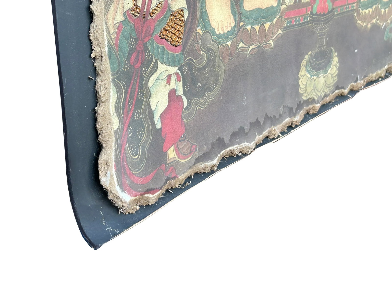 Oriental Tong Dynasty Style Bodhisattva Painting on Paper Mache Wall Art - 2