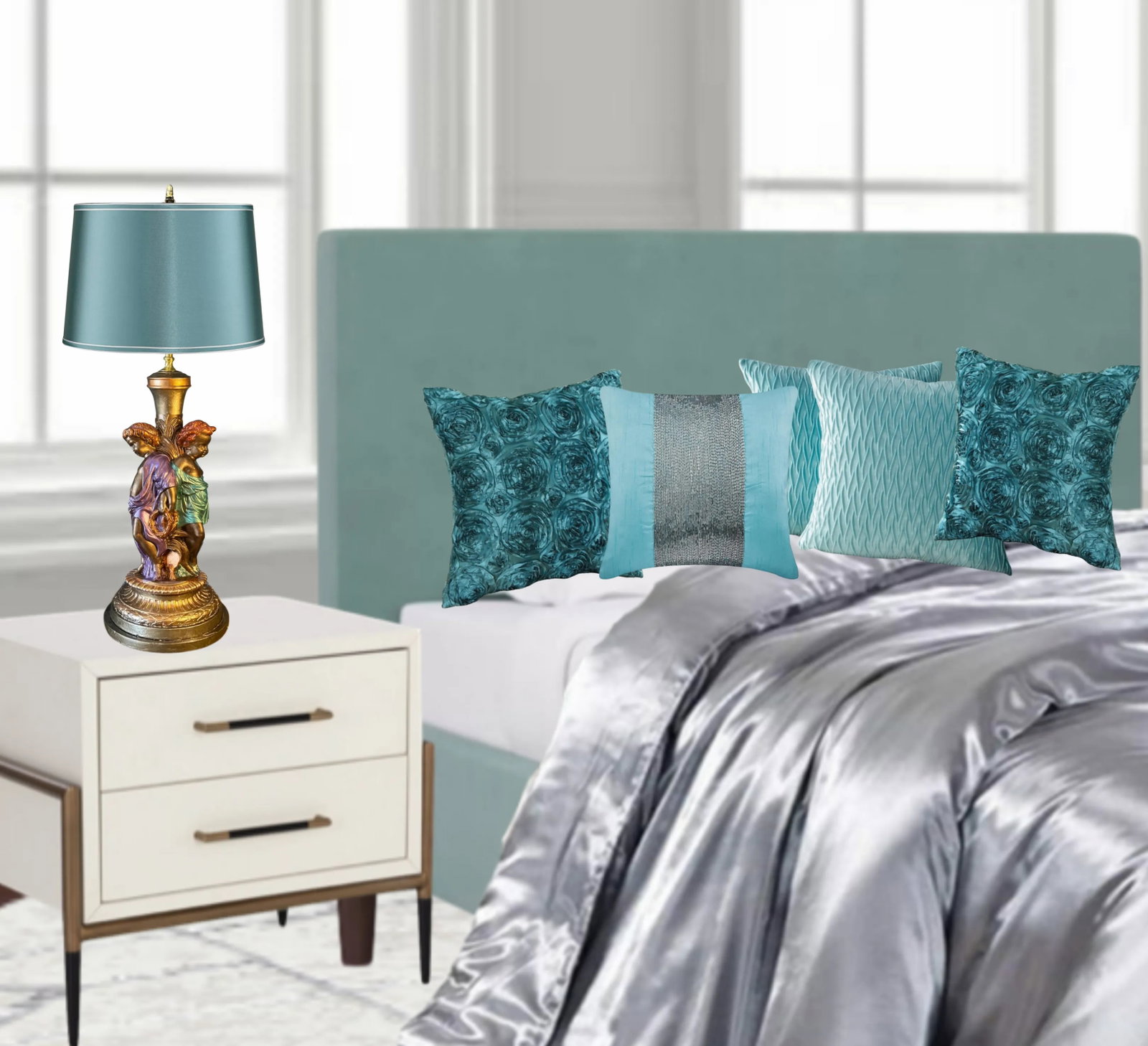 Mid-Century Trio of Cherubs Table Lamp - 4