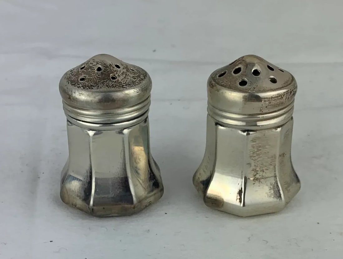 Vintage Cartier Sterling Silver Salt and Pepper Shakers- Set of 4 - 3