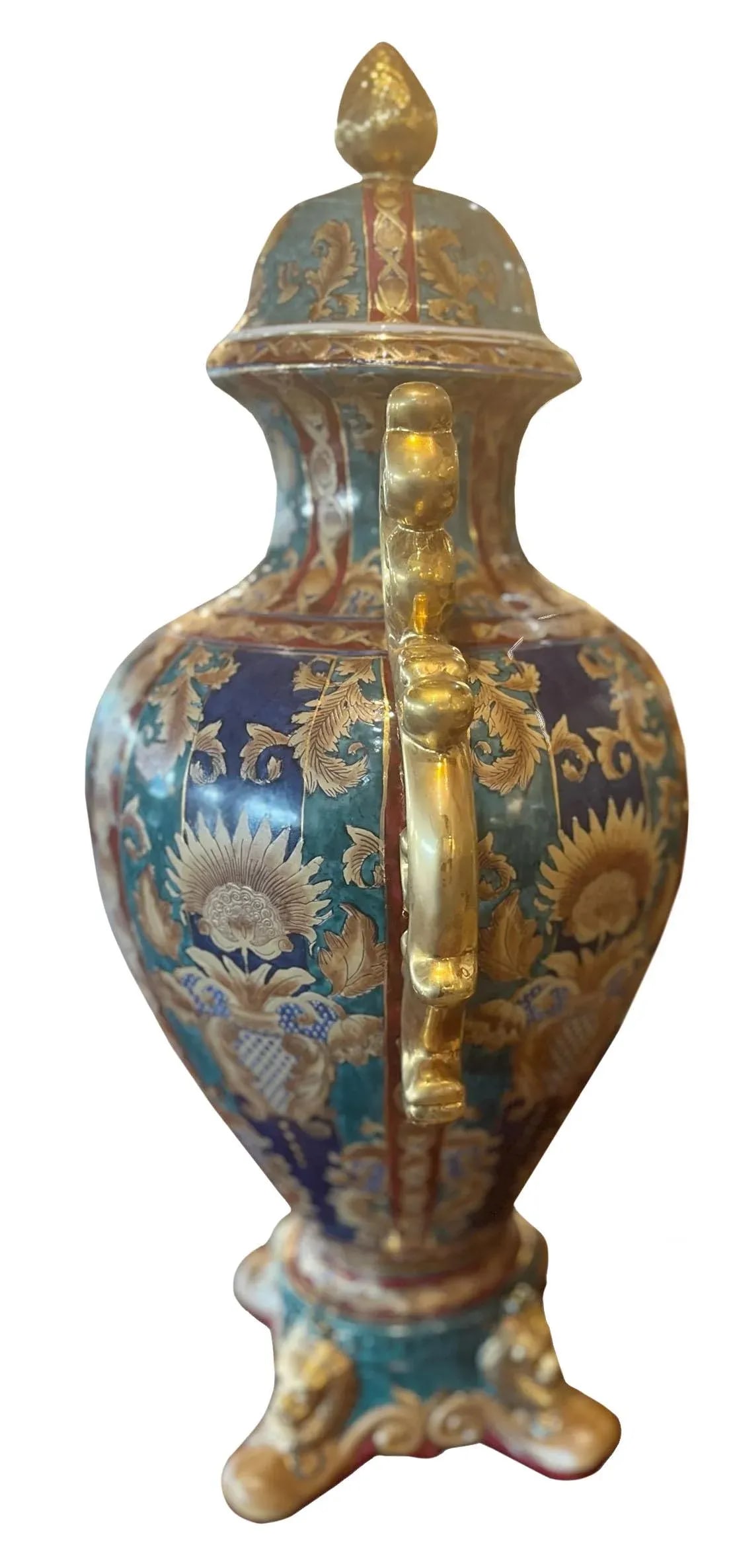 Oriental Accents Very Large Lidded Vases - A Pair - 11