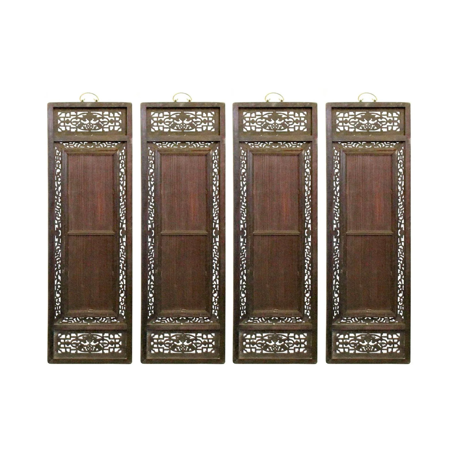 Chinese Mountain River Porcelain Blue & White Painting Wall Panel Set - 6