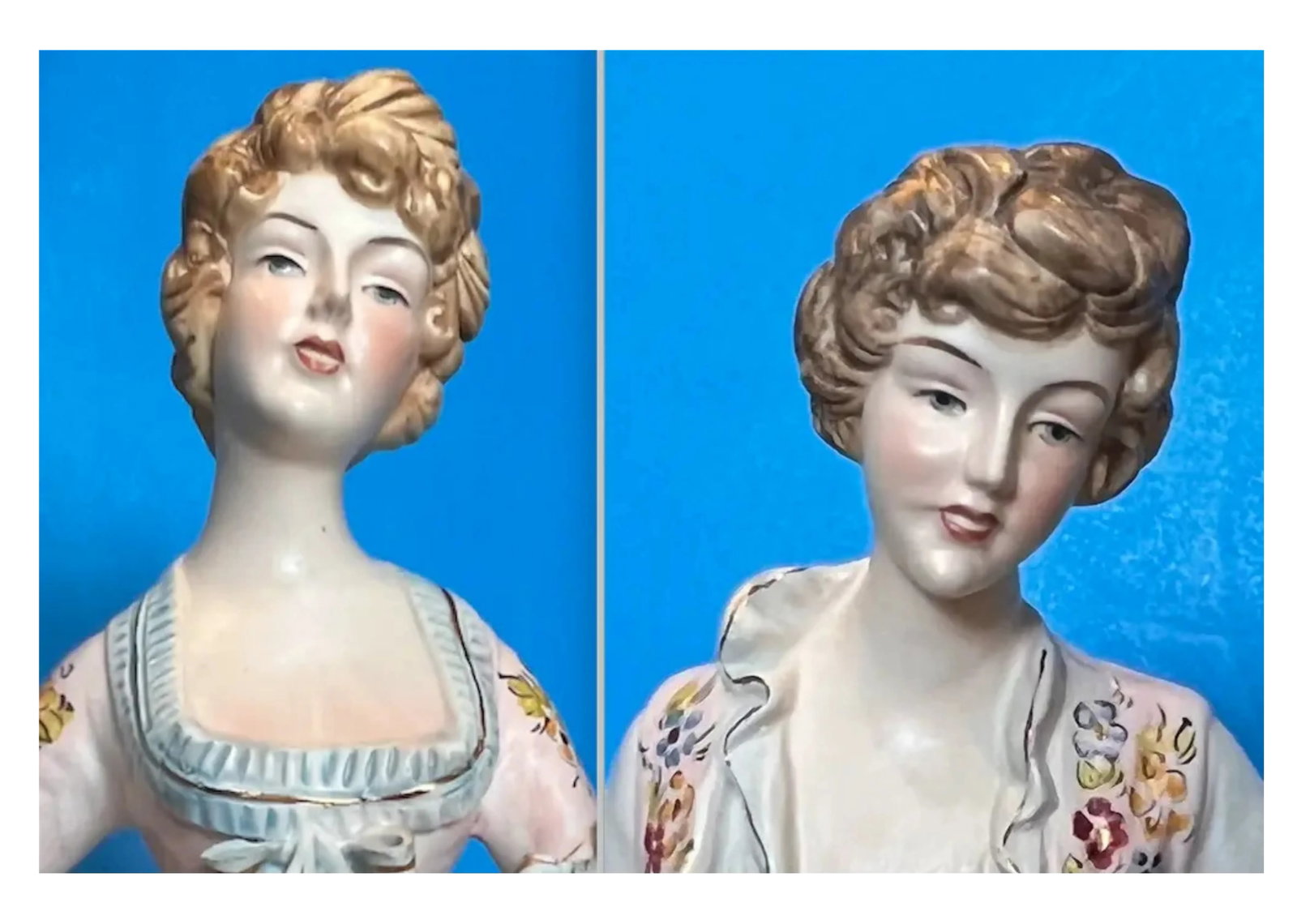 MI-Century Capodimonte Porcelain Figural Lamp - Courting Couple - 4