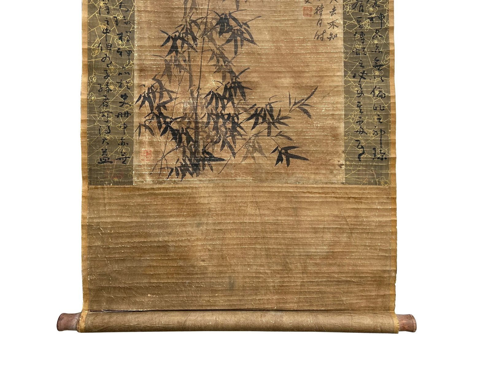 Chinese Ink Brush Bamboo Theme Scenery Scroll Painting Wall Art - 3