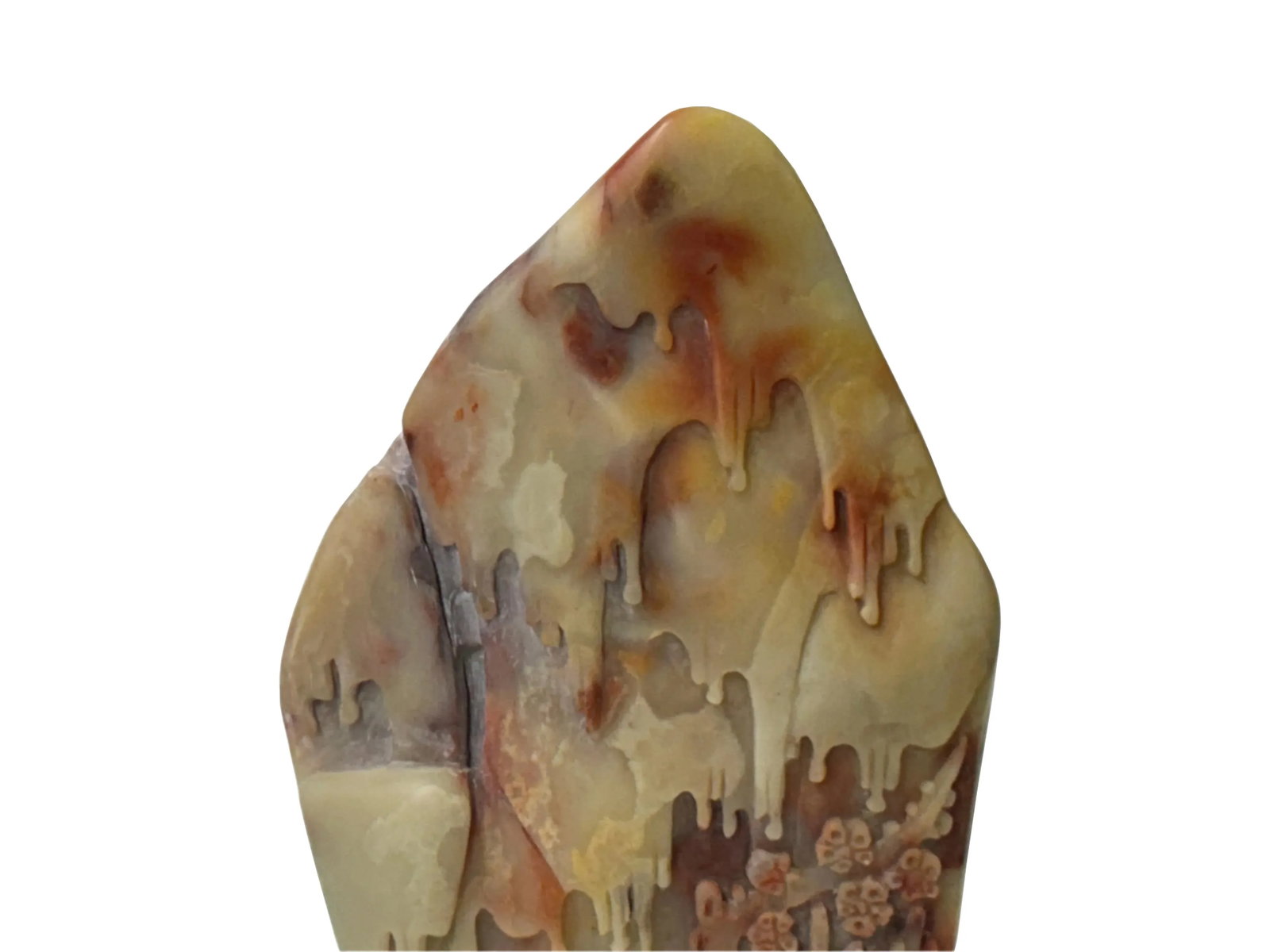 Chinese Shou Shan Stone Carved Tree Scenery Display Figure - 11