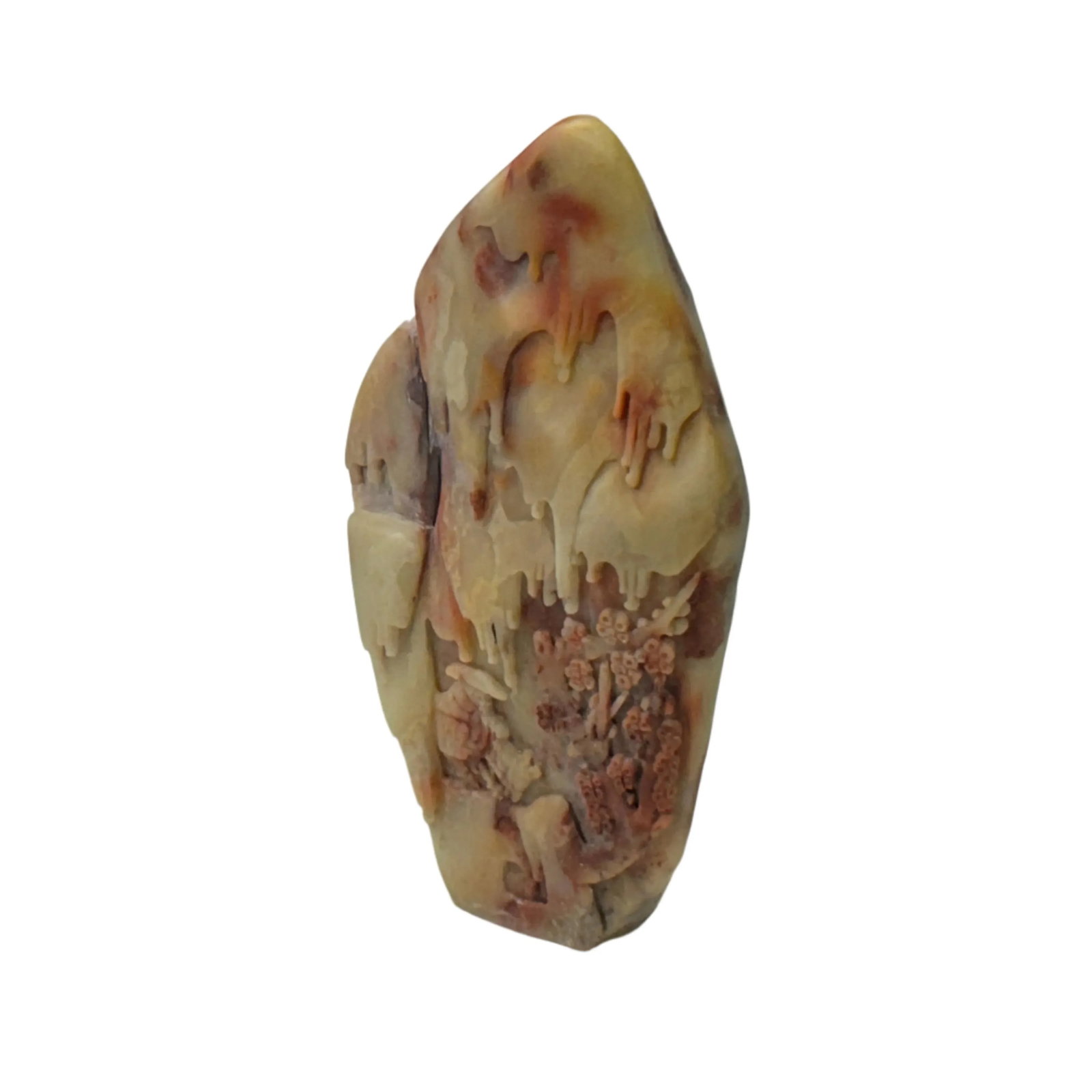 Chinese Shou Shan Stone Carved Tree Scenery Display Figure - 12