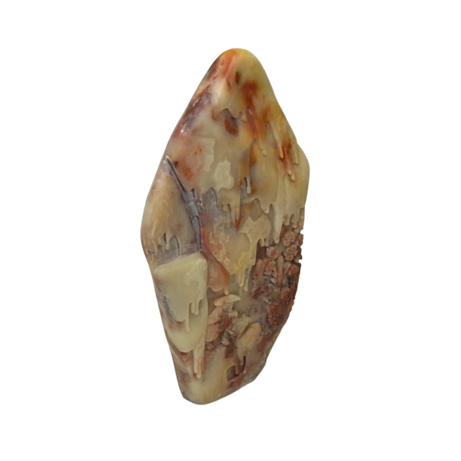 Chinese Shou Shan Stone Carved Tree Scenery Display Figure - 3