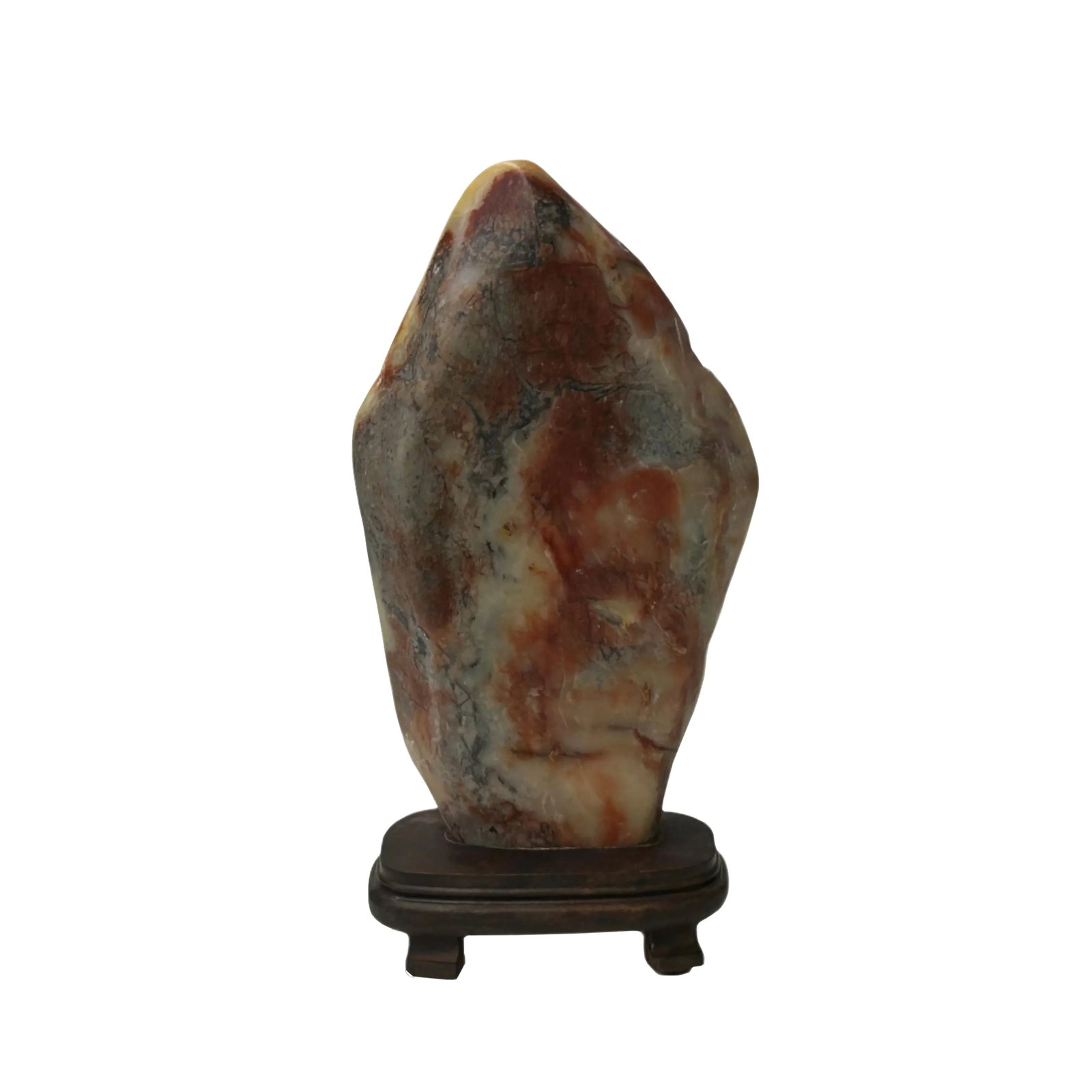 Chinese Shou Shan Stone Carved Tree Scenery Display Figure - 4