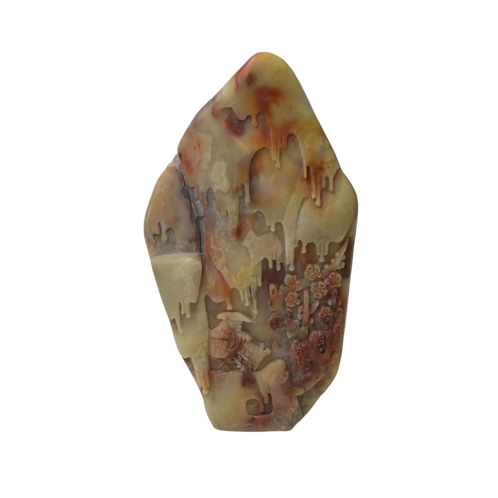 Chinese Shou Shan Stone Carved Tree Scenery Display Figure - 6