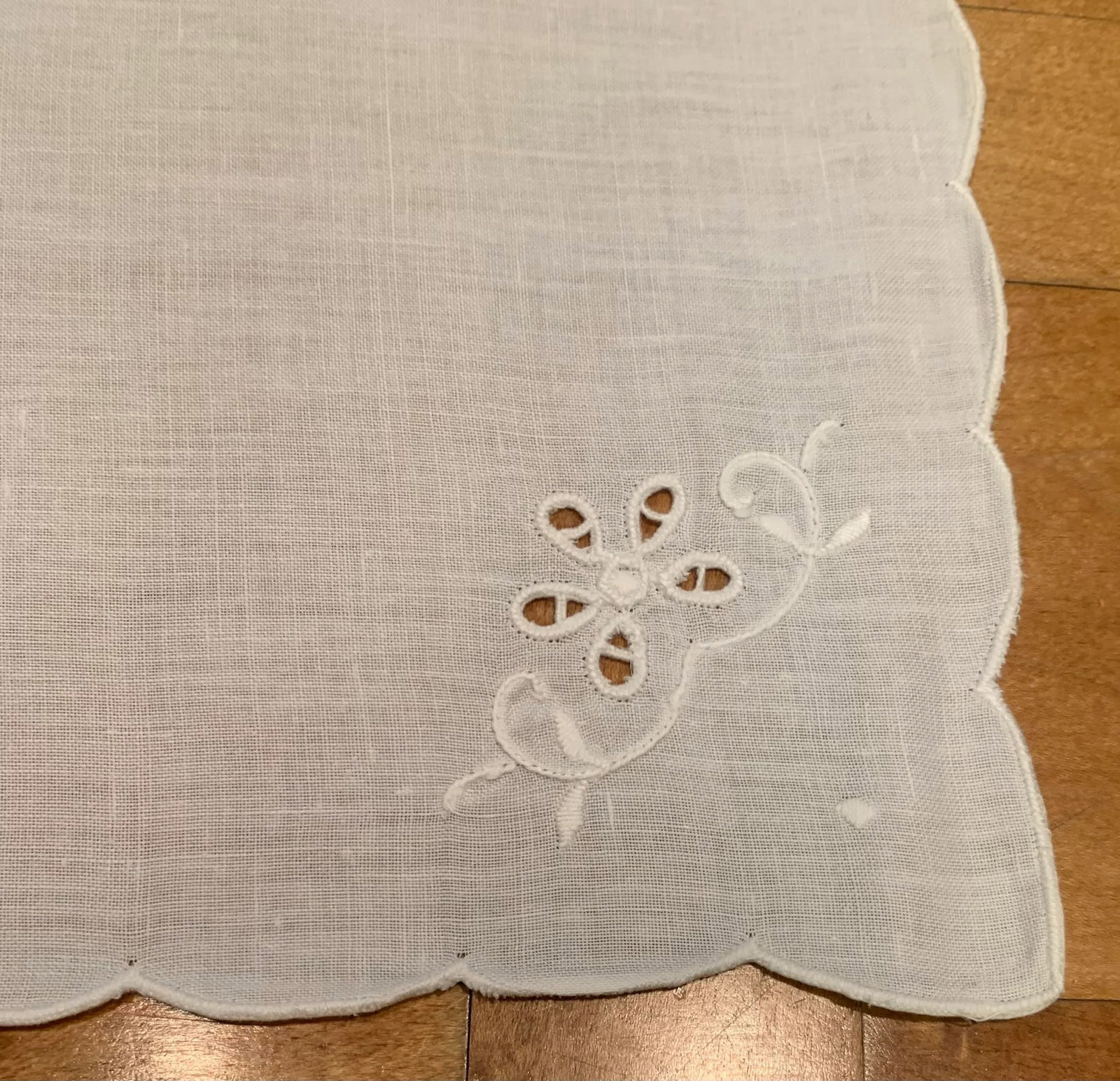 Antique Embroidered Dinner Napkins- Set of 12 - 6