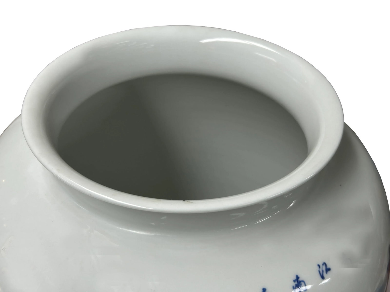 Chinese Blue White Handpaint Mountain Tree Scenery Porcelain Vase - 7