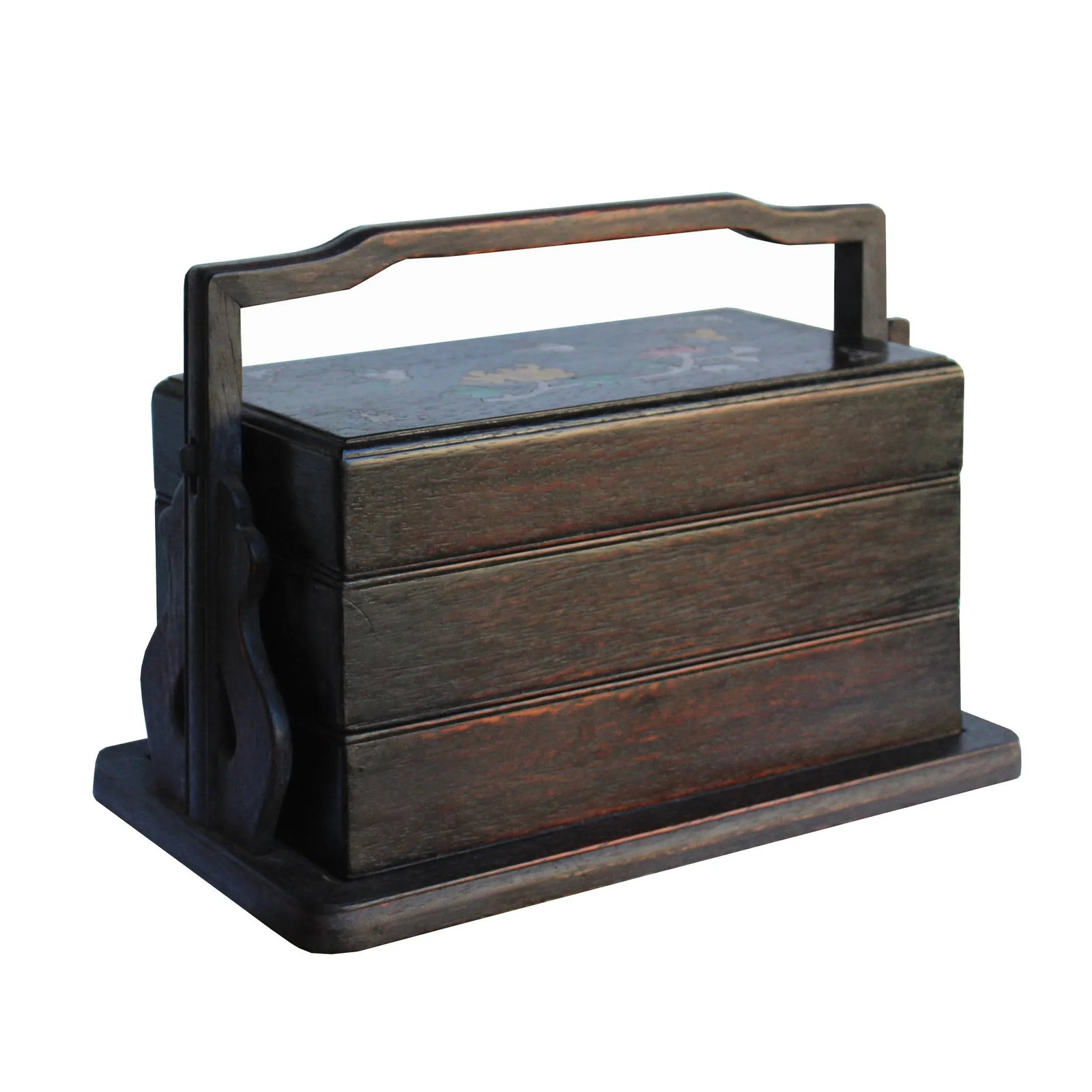 Traditional Chinese Multi Tray Wood Basket Box - 3