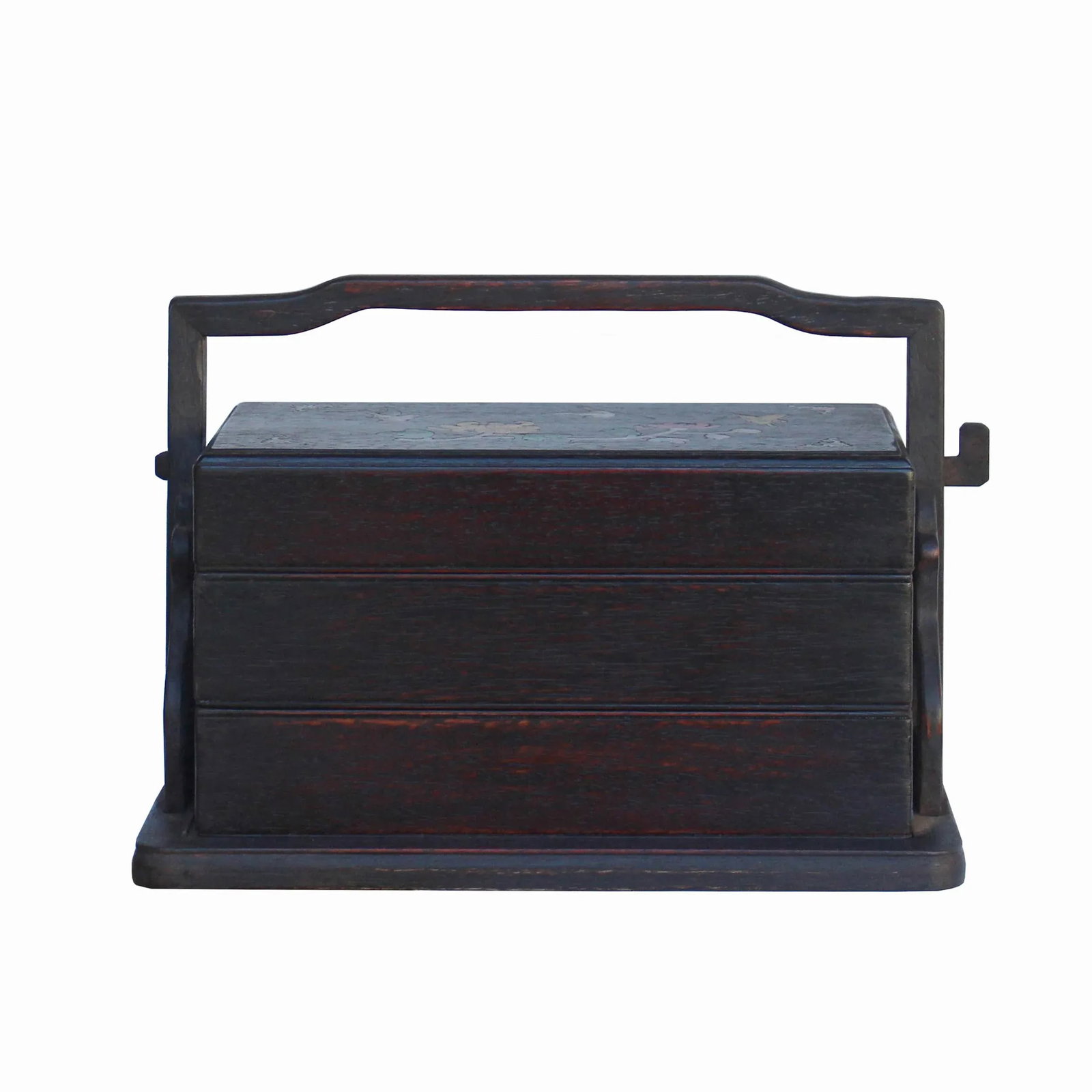 Traditional Chinese Multi Tray Wood Basket Box - 5