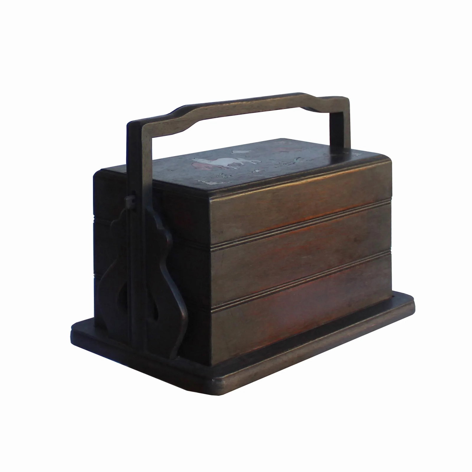 Traditional Chinese Multi Tray Wood Basket Box - 3