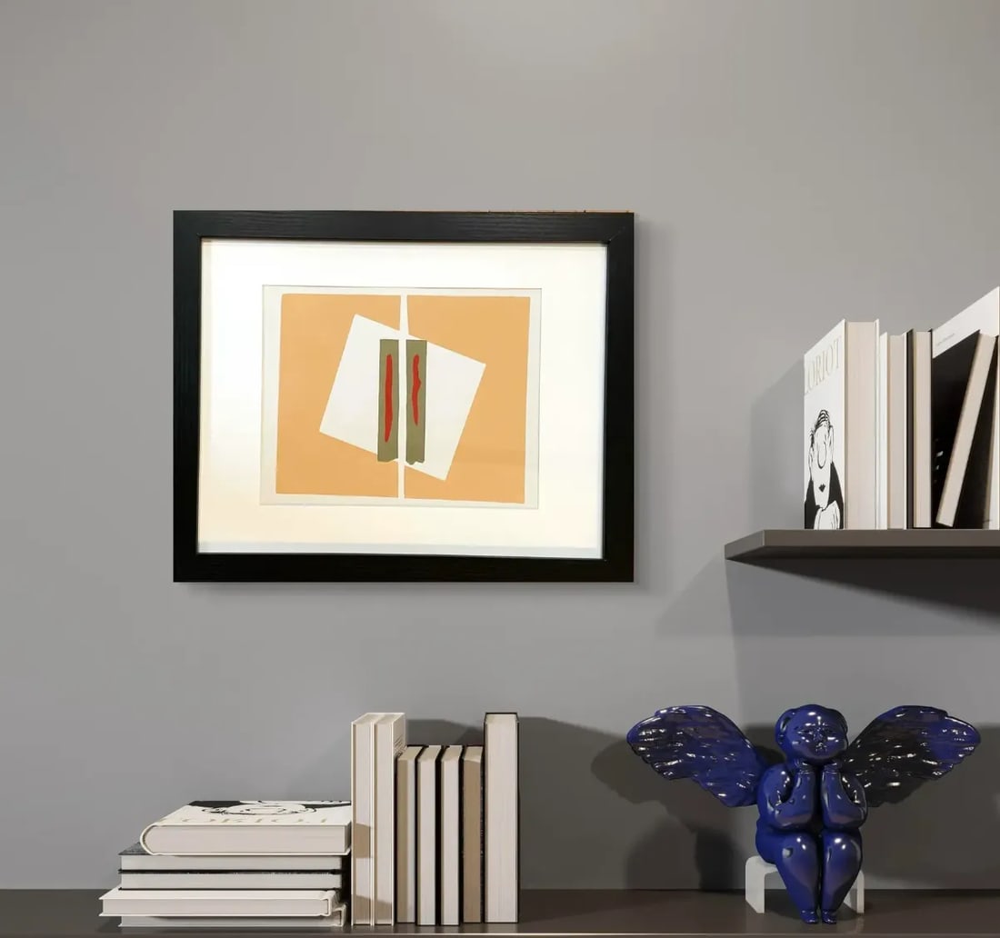 Barbara Beck 1969 Framed & Matted Woodblock Print, Limited Edition of 20 - Original Matt in Black Wo - 2