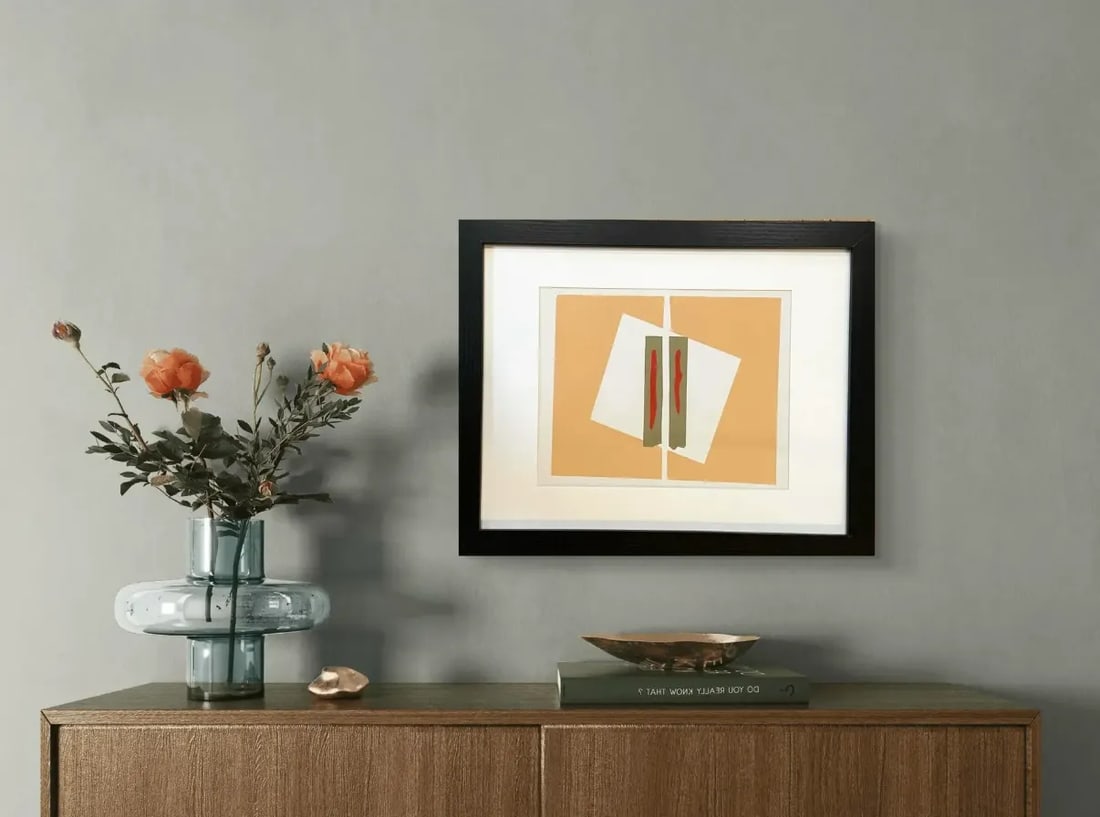 Barbara Beck 1969 Framed & Matted Woodblock Print, Limited Edition of 20 - Original Matt in Black Wo - 3