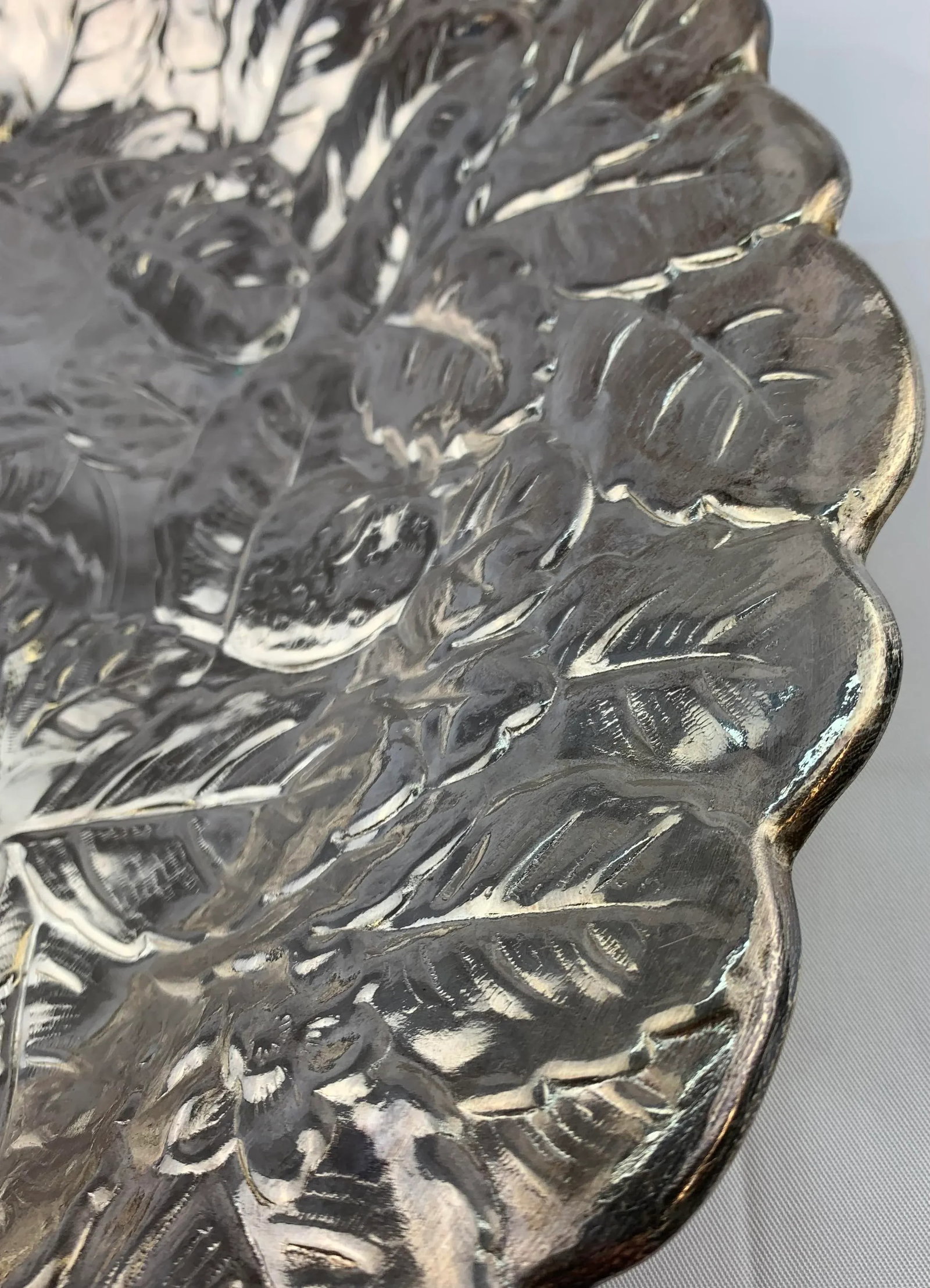 1960s Vintage Silverplate Leaf Serving Platter - 6