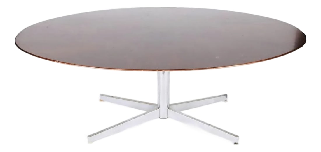 Midcentury Osvaldo Borsani for Stow & Davis Oval Sunburst Walnut Dining Table (1 of 5)