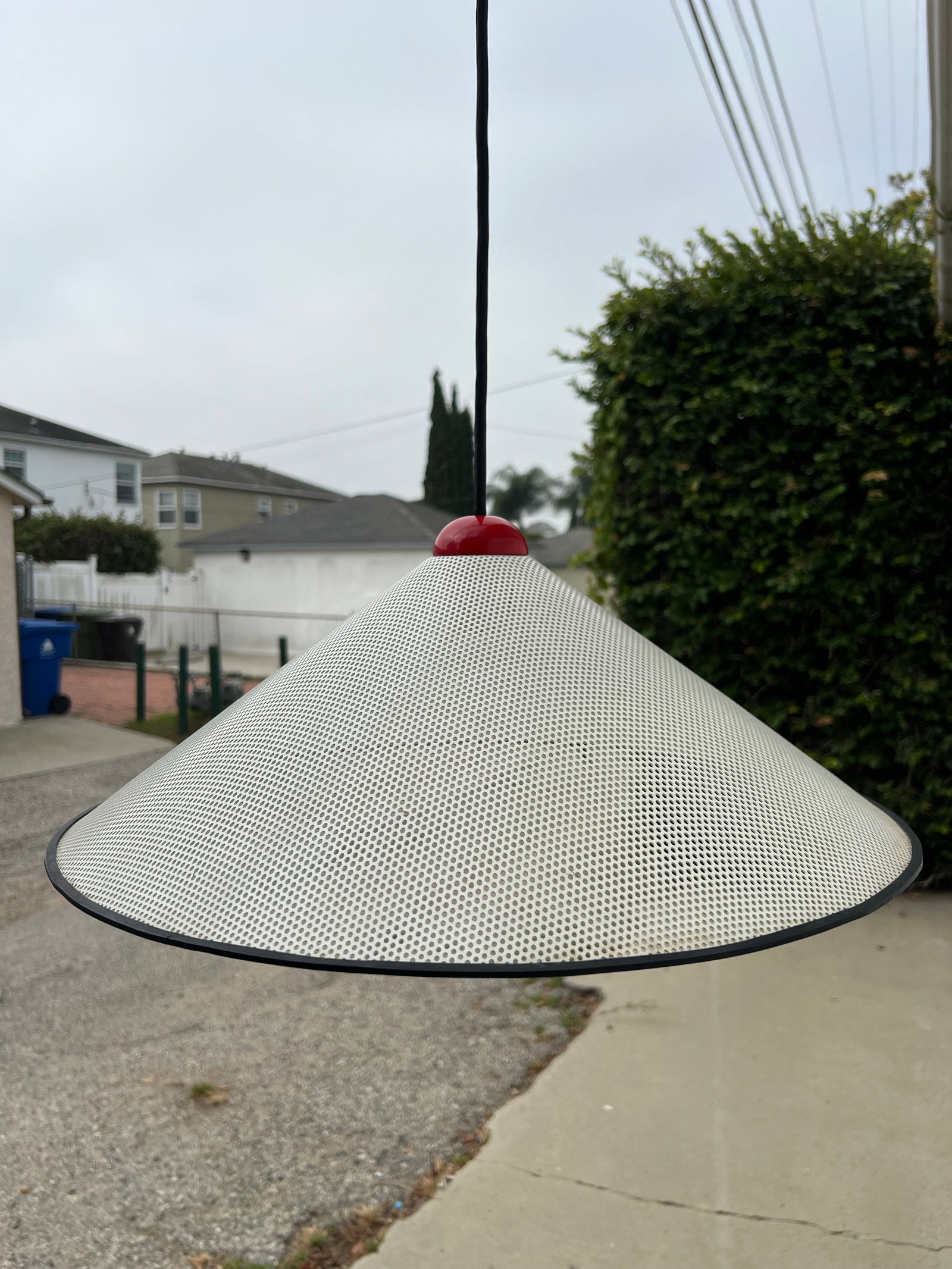 Postmodern Perforated Pendant Light in the Style of Ron Rezek or Mathieu Matégot - 10