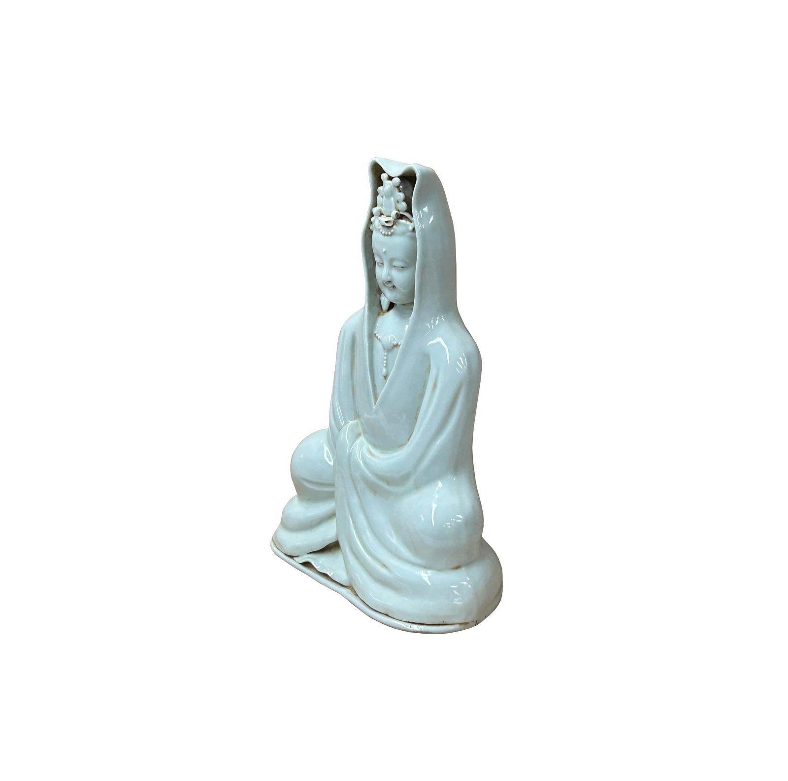 Dehua Blanc De Chine White GuanYin Bodhisattva Porcelain Statue - 2