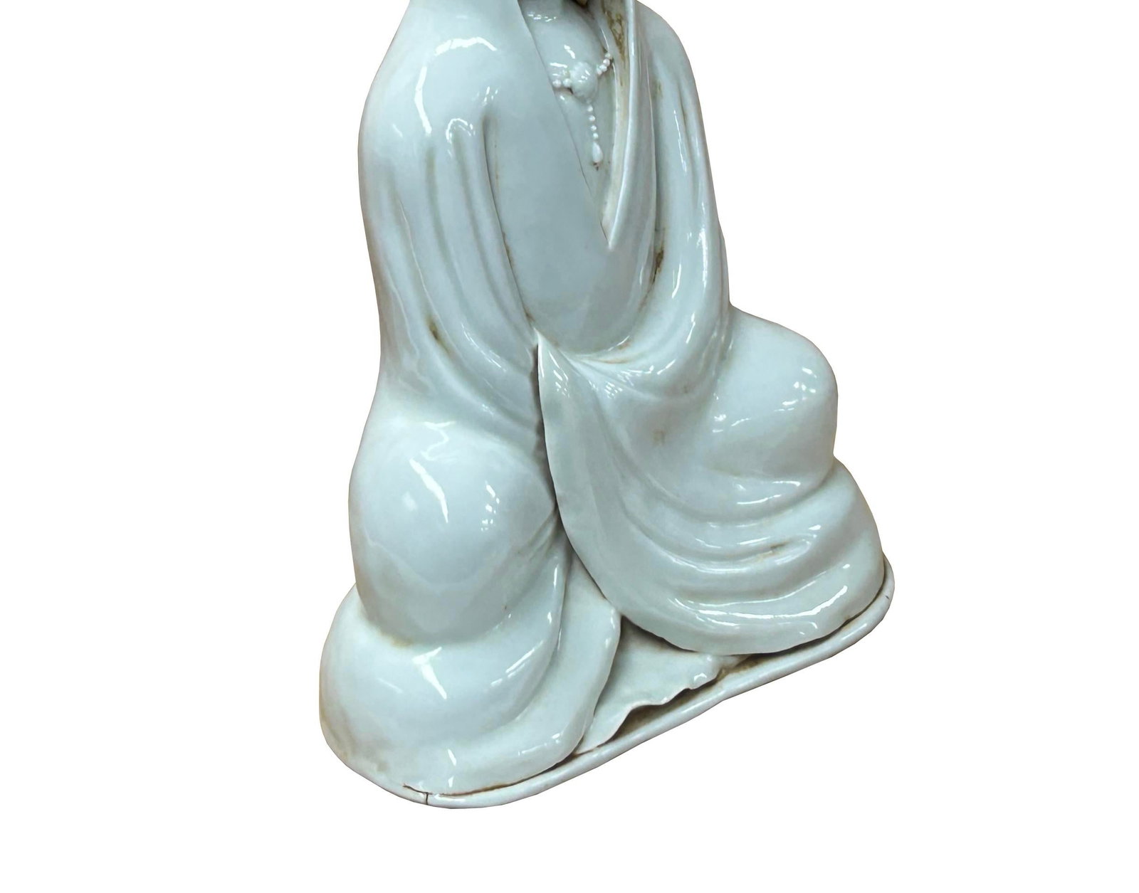 Dehua Blanc De Chine White GuanYin Bodhisattva Porcelain Statue - 4