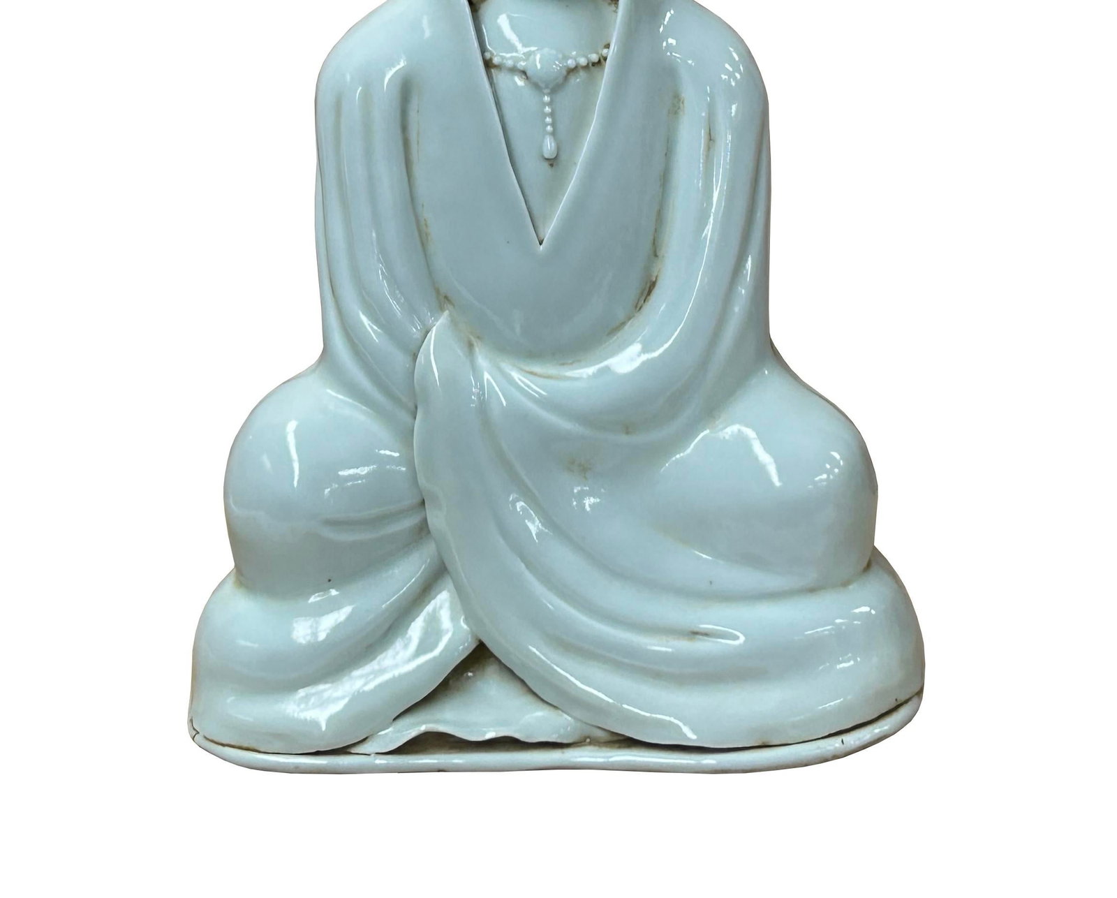 Dehua Blanc De Chine White GuanYin Bodhisattva Porcelain Statue - 8