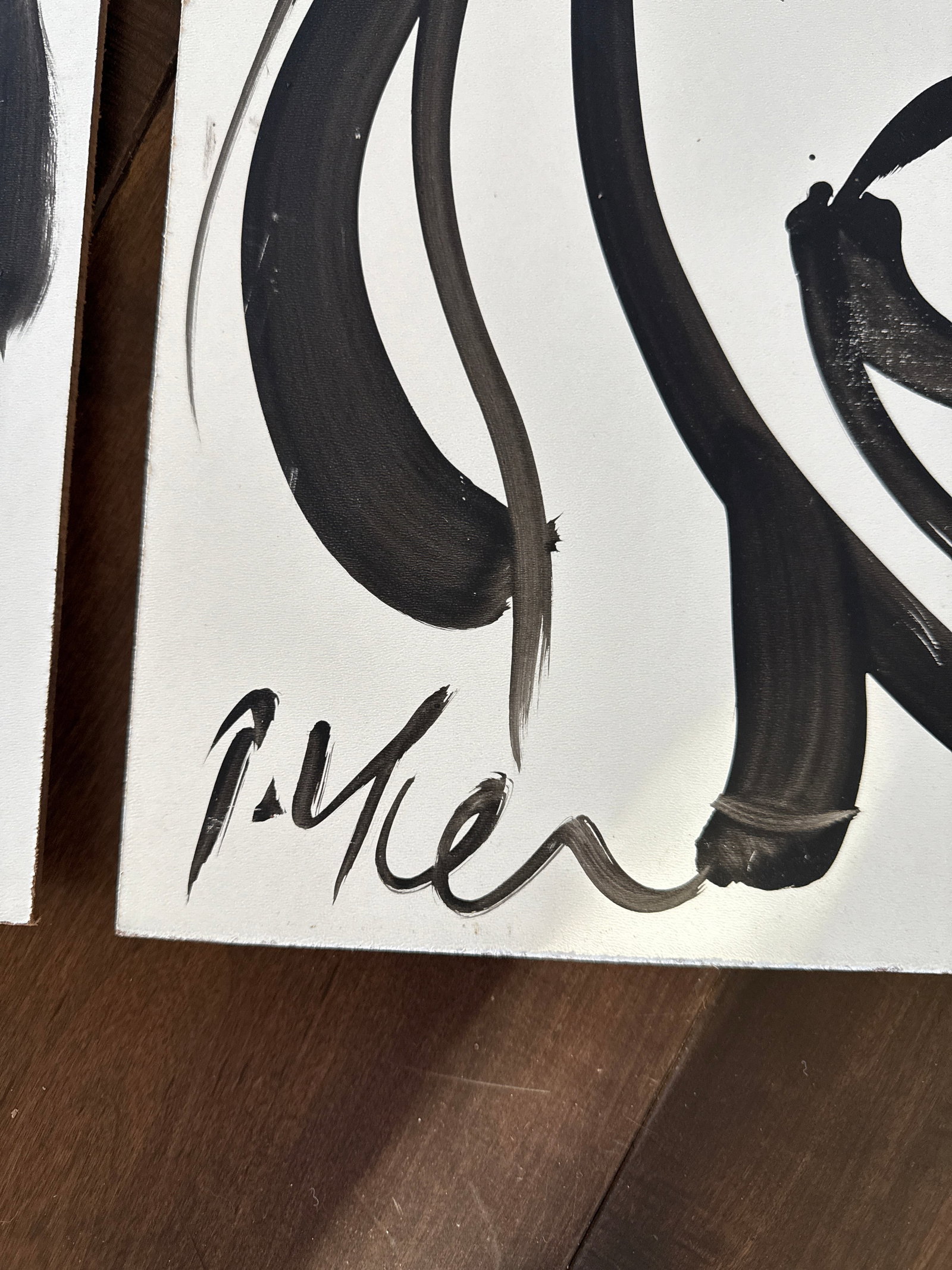Peter Keil Black and White 20th Century Portrait Paintings, a Pair - 5