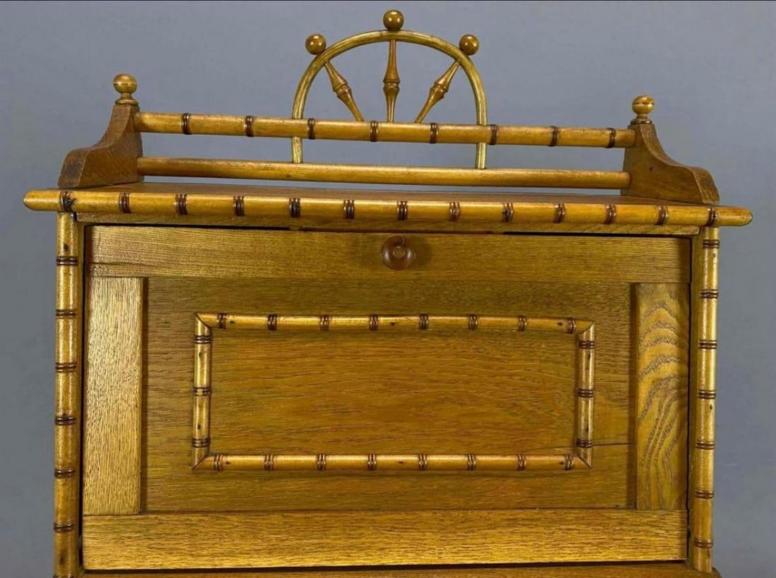 Antique 19th Century Aesthetic Movement English Faux Bamboo Child's Secretary Desk in the Style of - 6