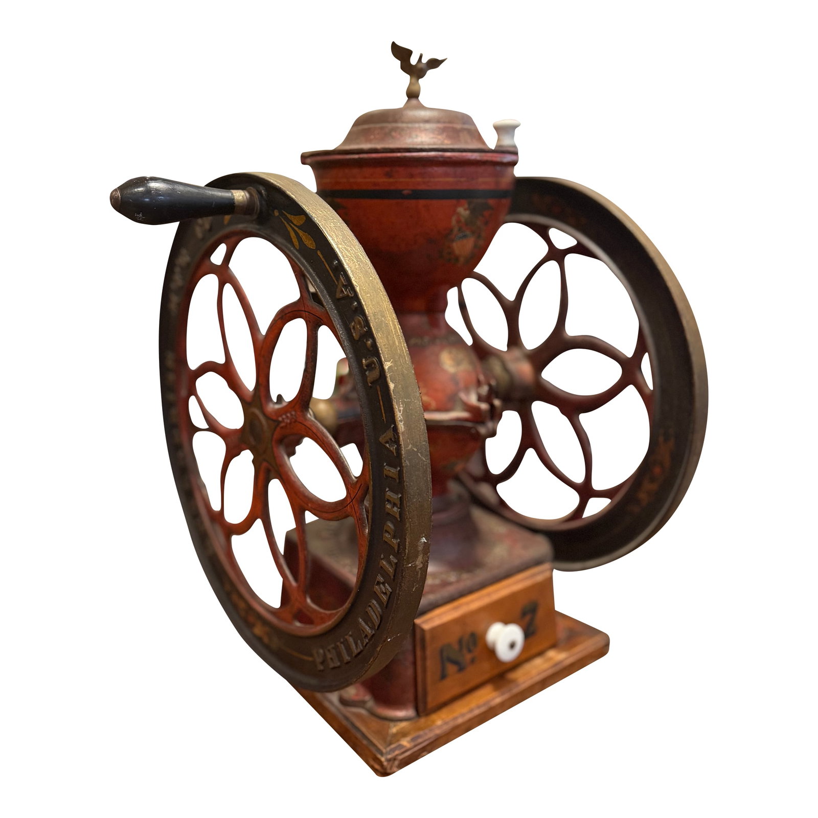 Antique Original Enterprise MFG Co. Cast Iron Coffee Grinder- Model No. 7 (1 of 14)