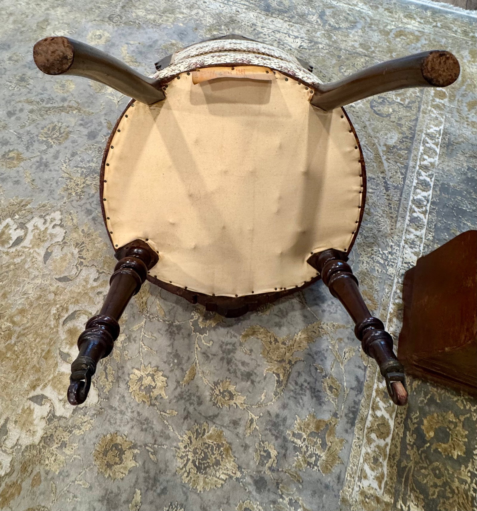 19th C Victorian Walnut Parlor Chairs, Set of Two - 15