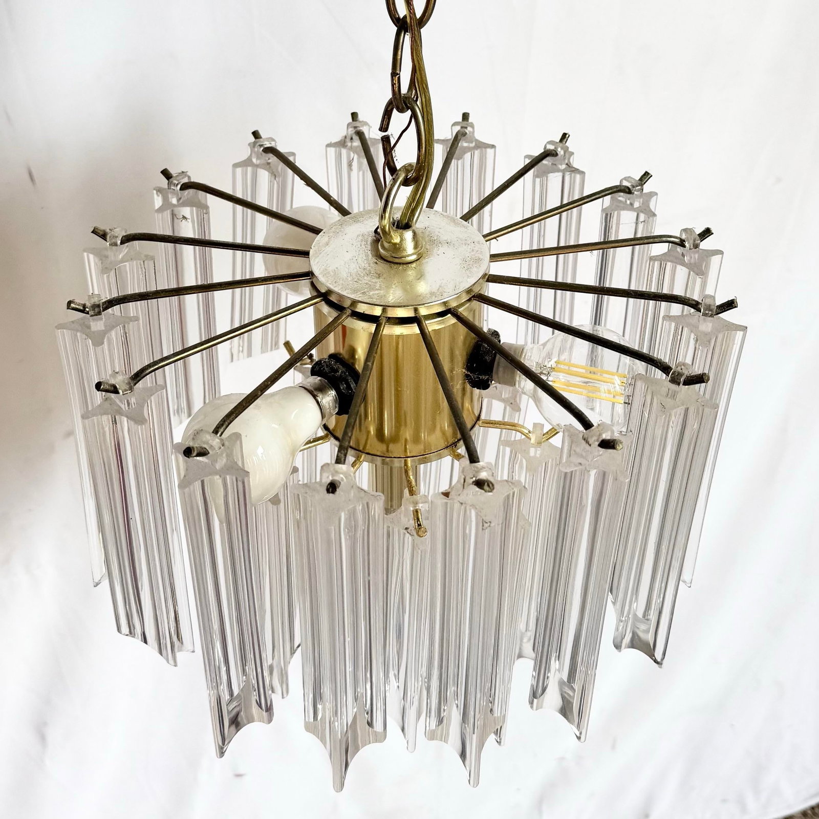 Art Deco Hanging Lucite Chandelier - 10