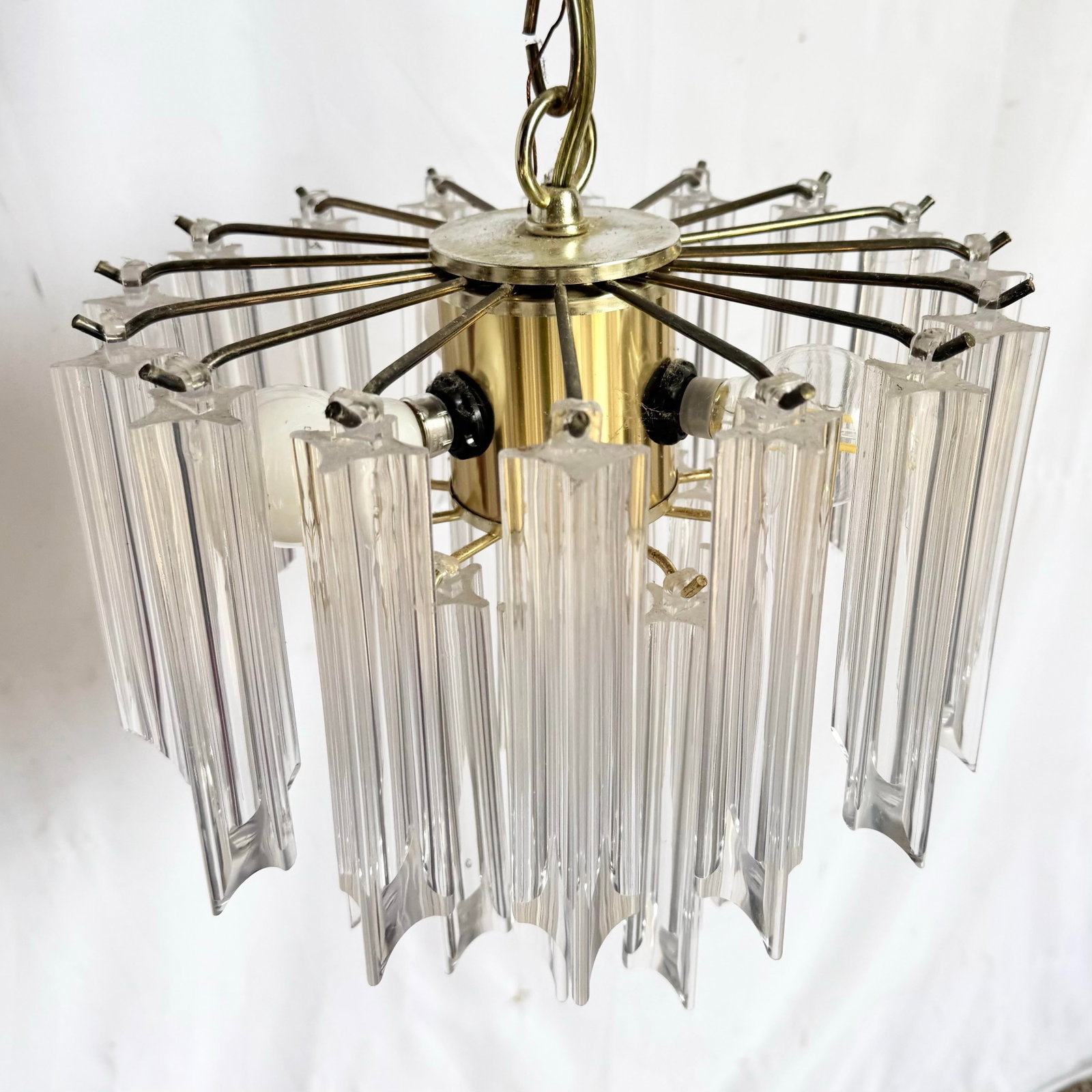 Art Deco Hanging Lucite Chandelier - 12