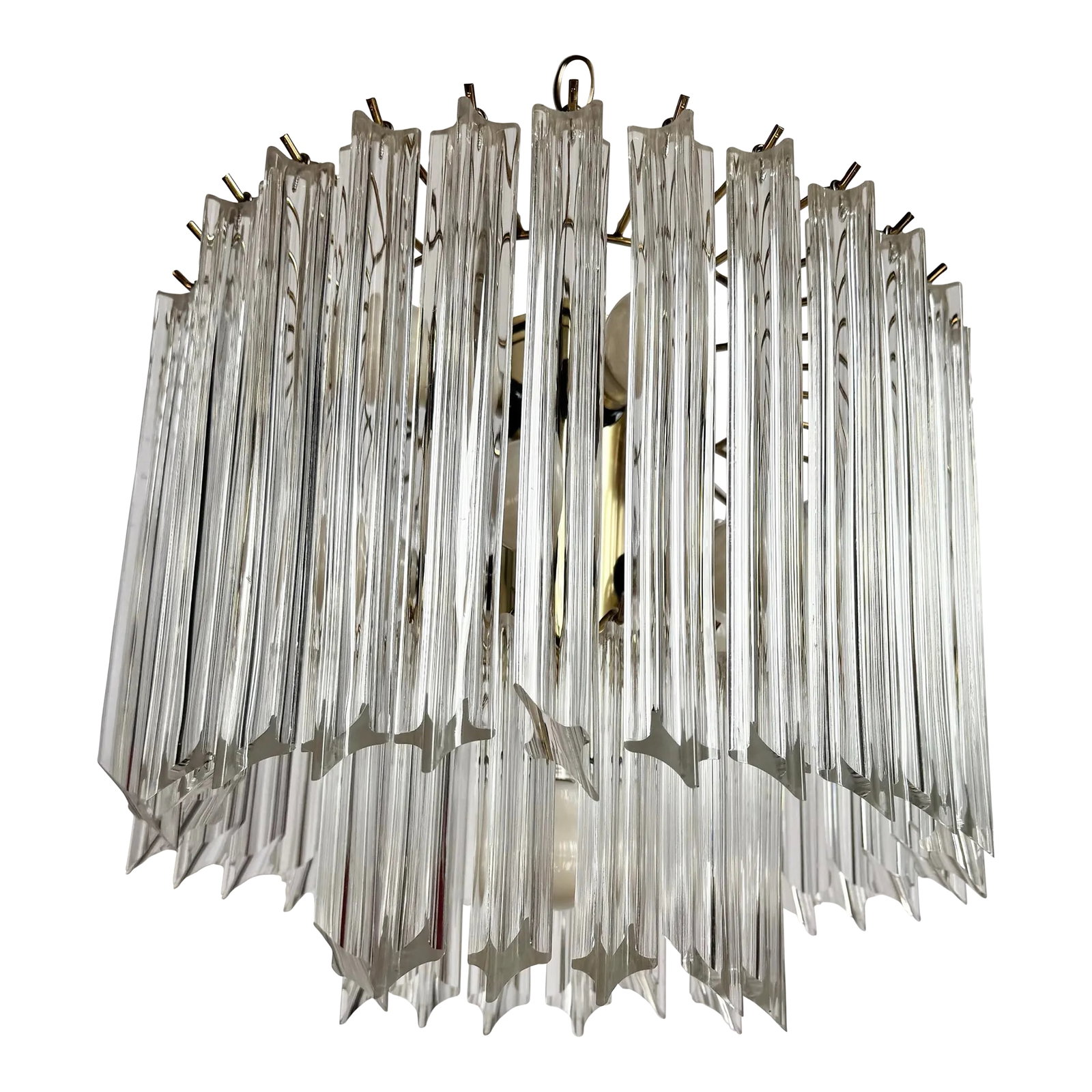 Art Deco Two Tear Lucite Chandelier (1 of 9)
