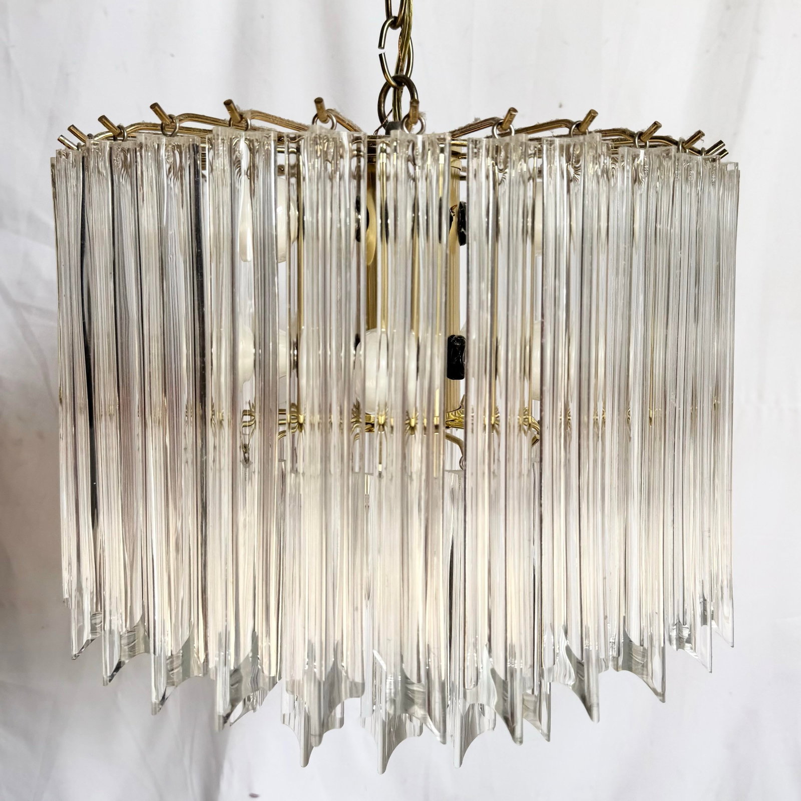 Art Deco Two Tear Lucite Chandelier - 3