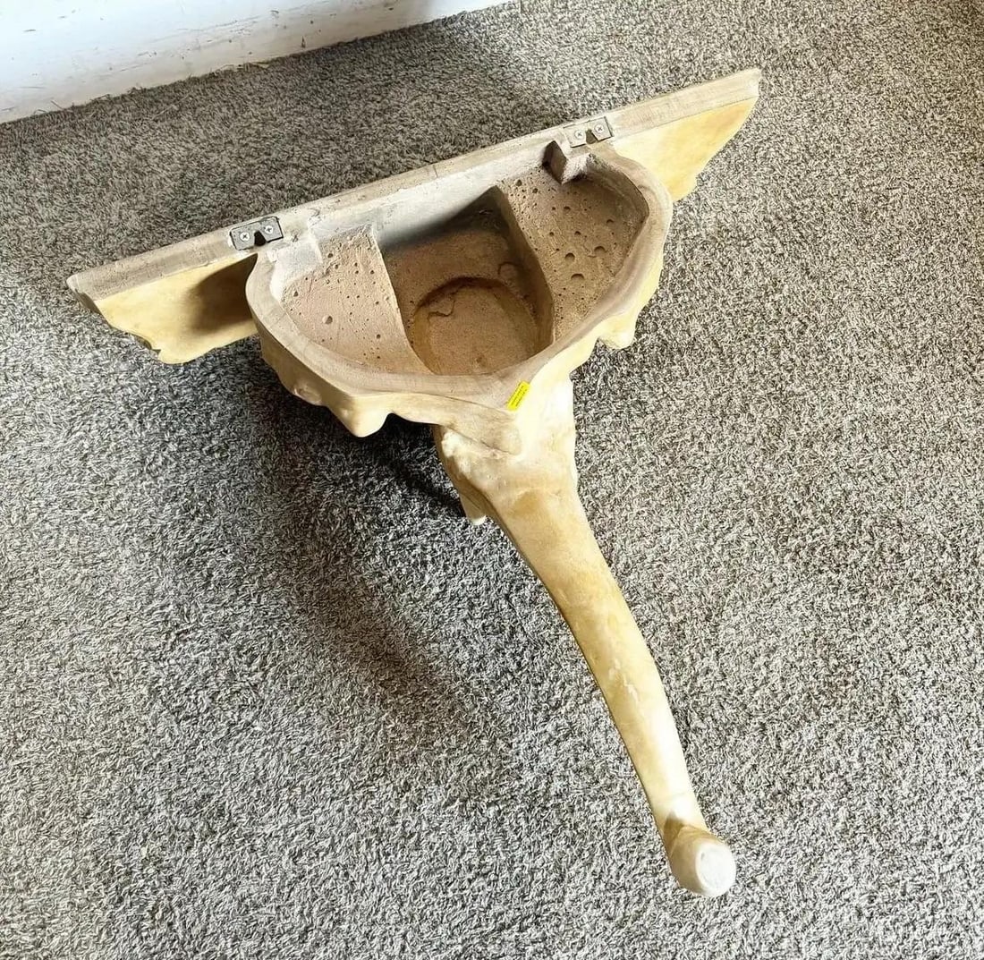 1970s Elephant Sconce Console Table by Chapman - 7