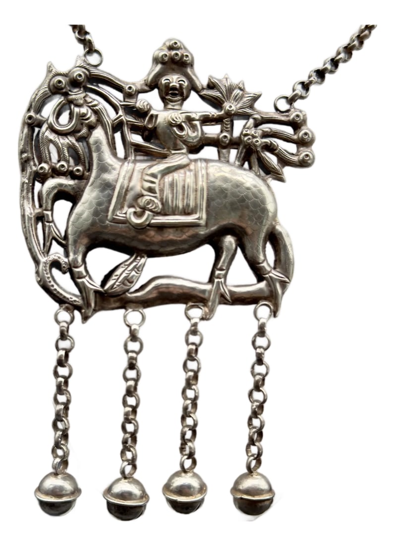 Vintage Chinese Silver Qilin Necklace (1 of 16)