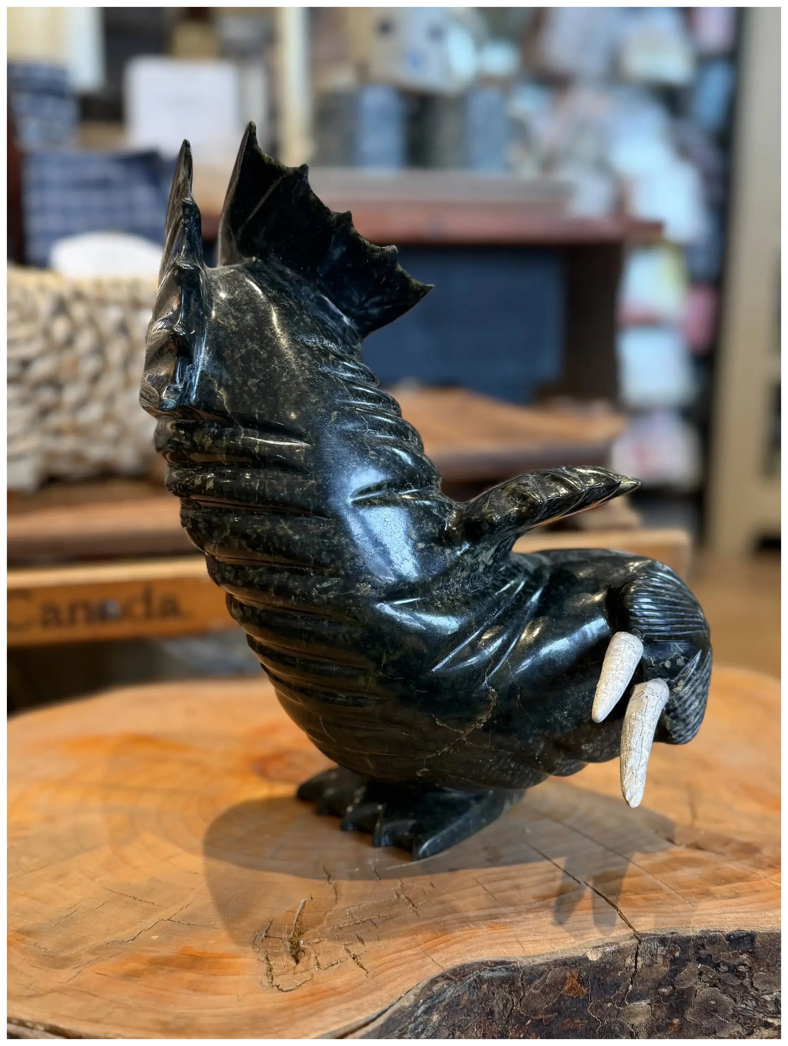 1960s Soapstone Dancing Walrus by Peter Parr 10.5 Inches – Cape Dorset, Nu - 8