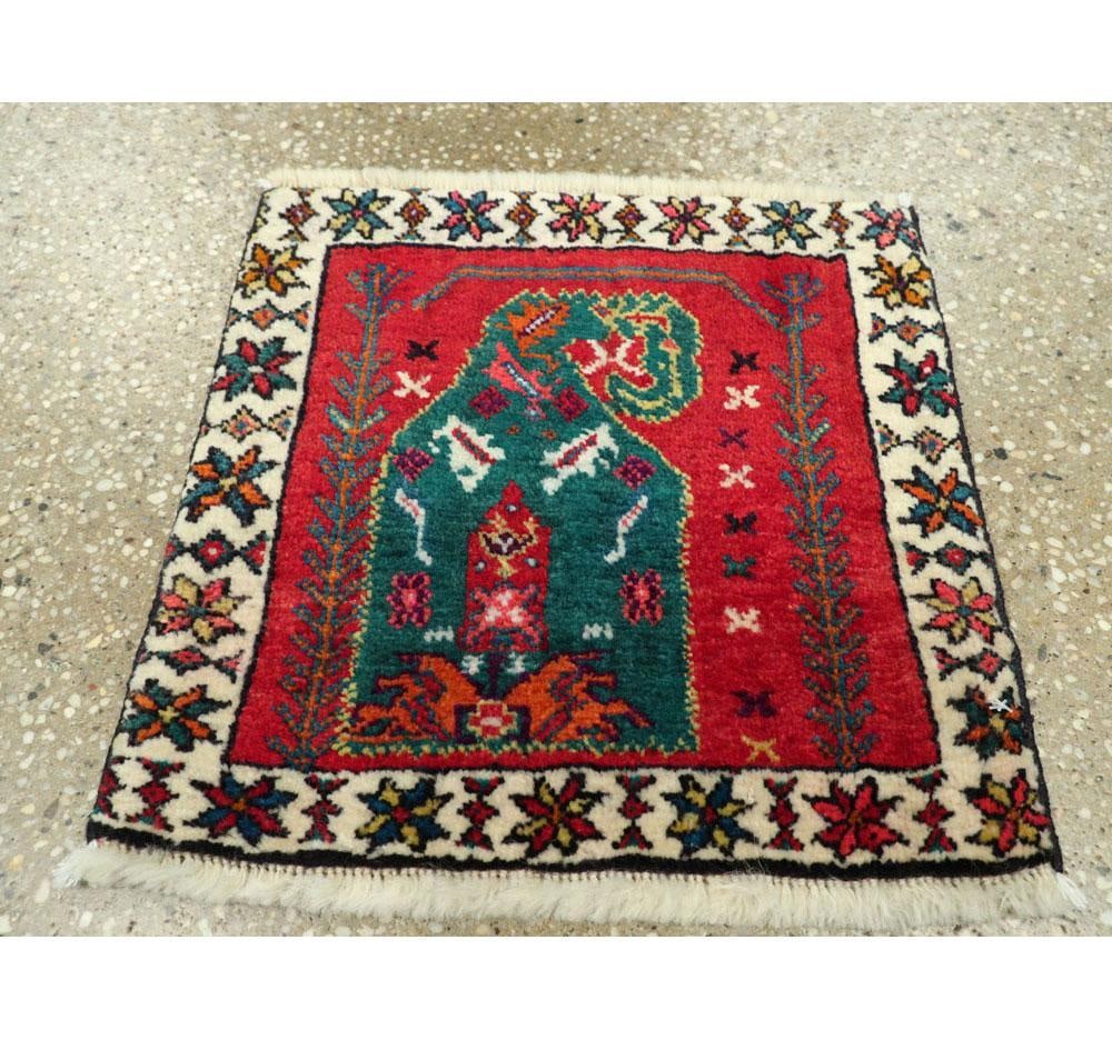 Galerie Shabab Collection Mid-20th Century Handmade Persian Shiraz Square Throw Rug - 2