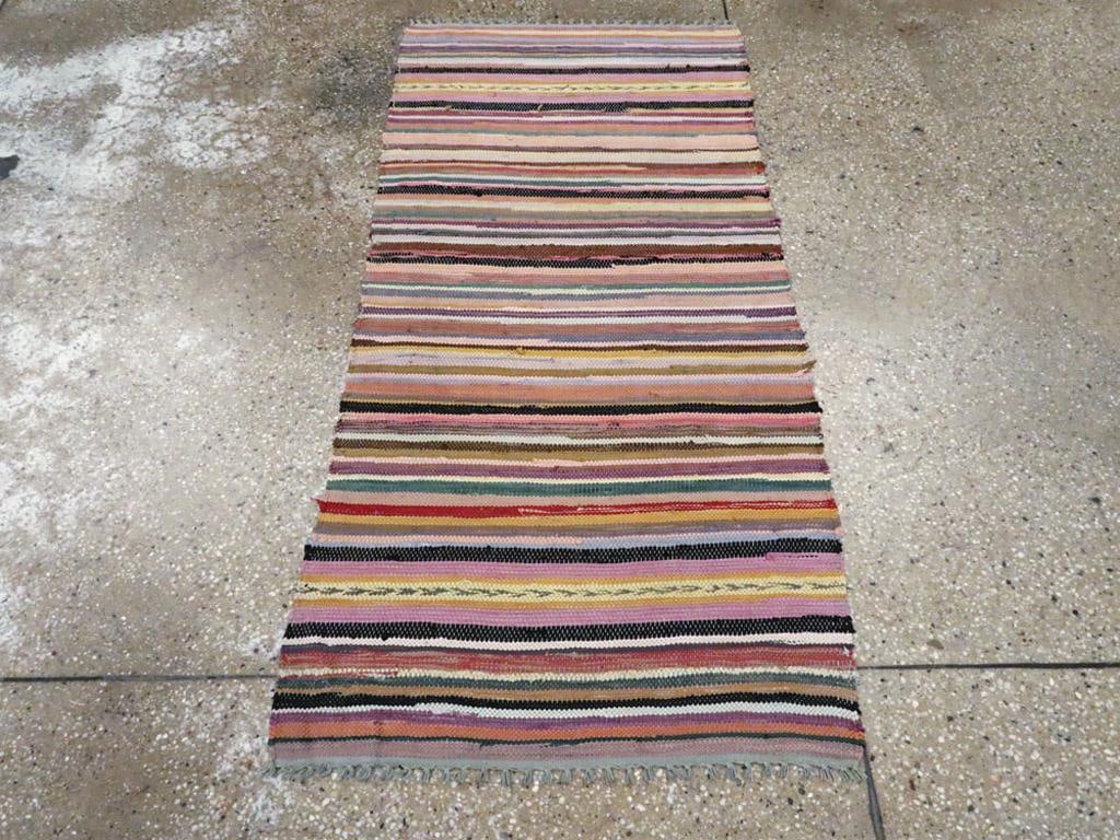 Galerie Shabab Collection Mid-20th Century American Rag Throw Rug - 3