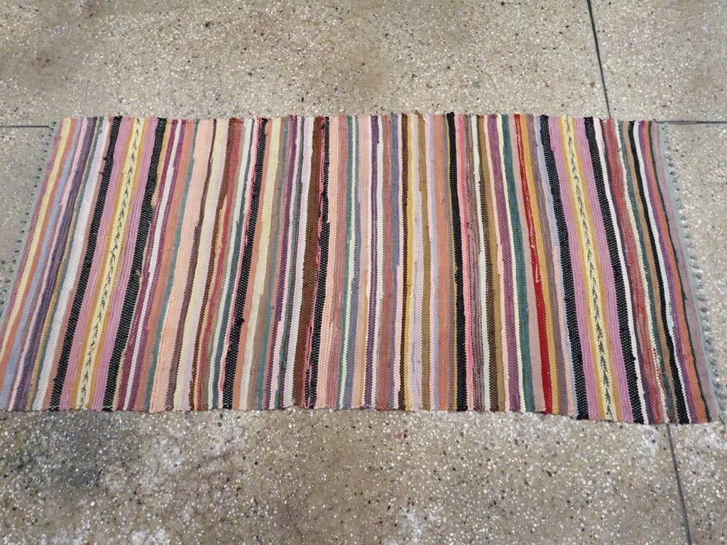 Galerie Shabab Collection Mid-20th Century American Rag Throw Rug - 5
