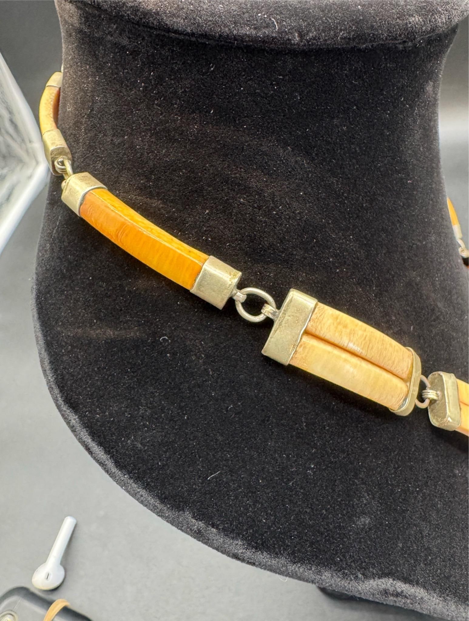 1960s African Wild Warthog Tusk Necklace - 10