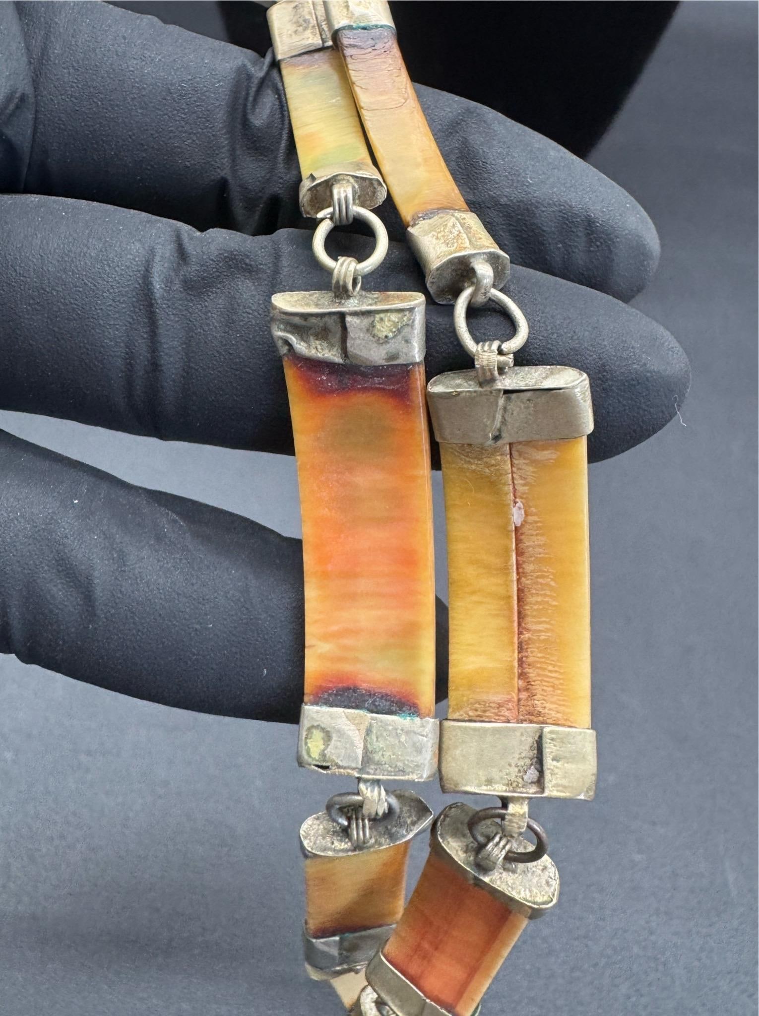 1960s African Wild Warthog Tusk Necklace - 11