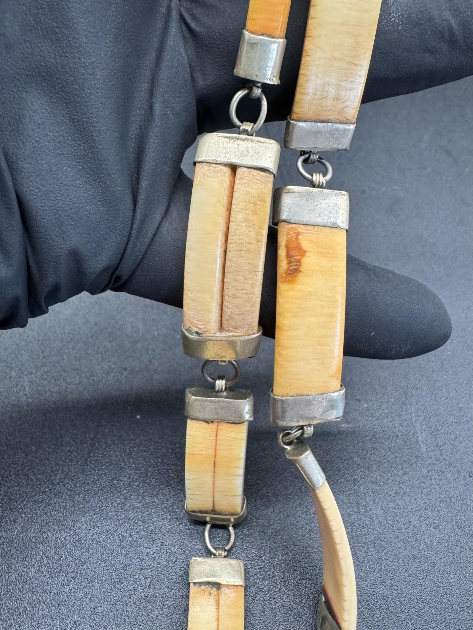 1960s African Wild Warthog Tusk Necklace - 14