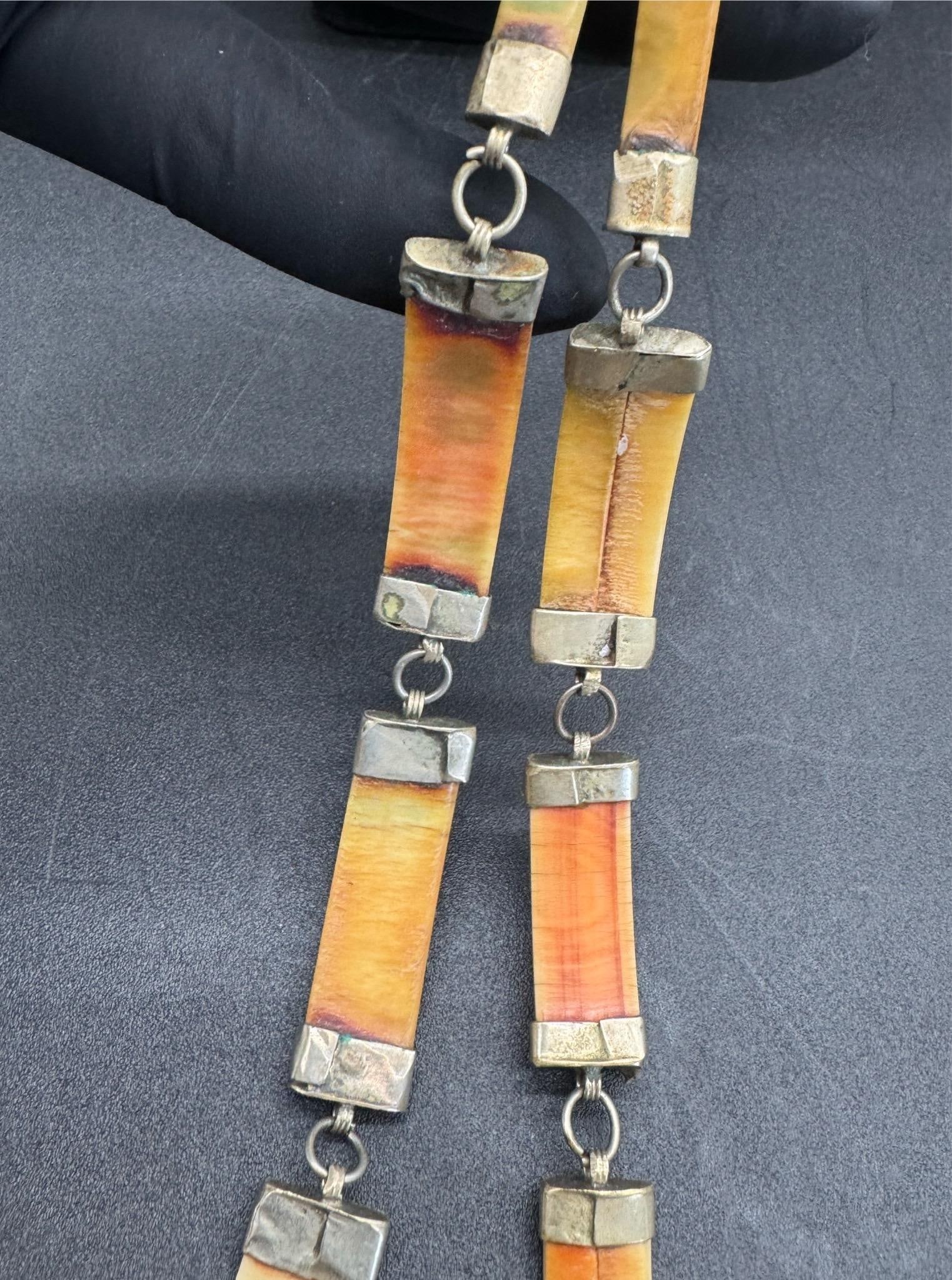 1960s African Wild Warthog Tusk Necklace - 15