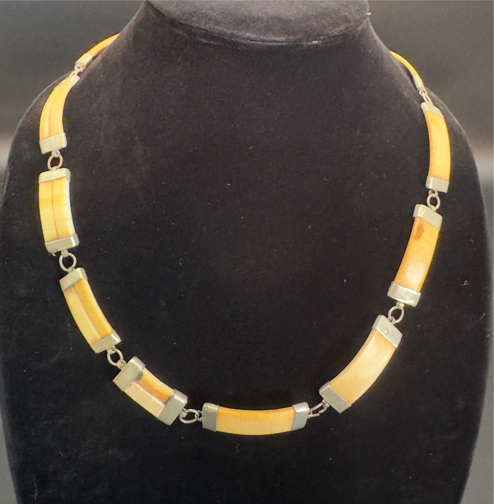1960s African Wild Warthog Tusk Necklace - 3