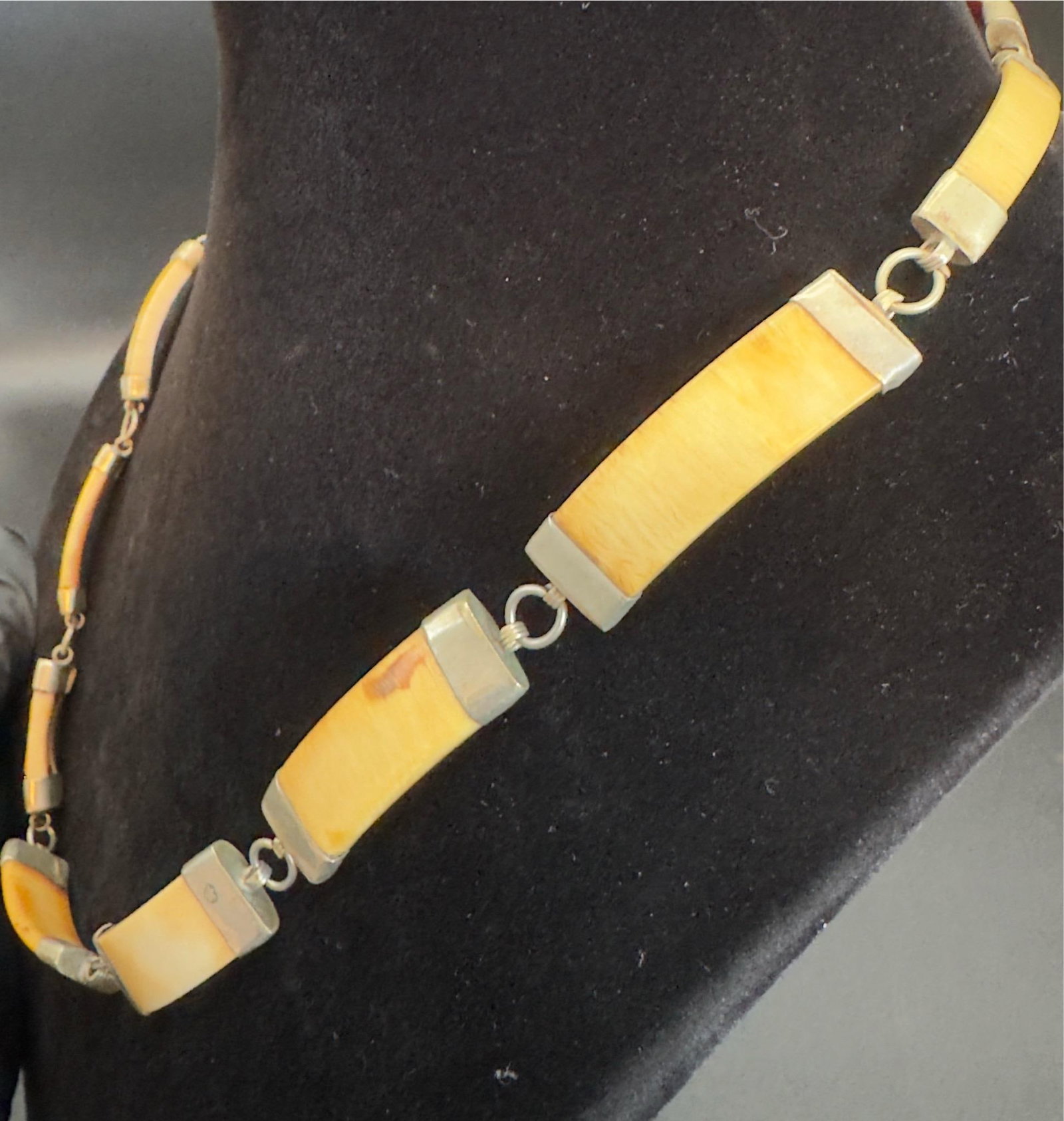 1960s African Wild Warthog Tusk Necklace - 8