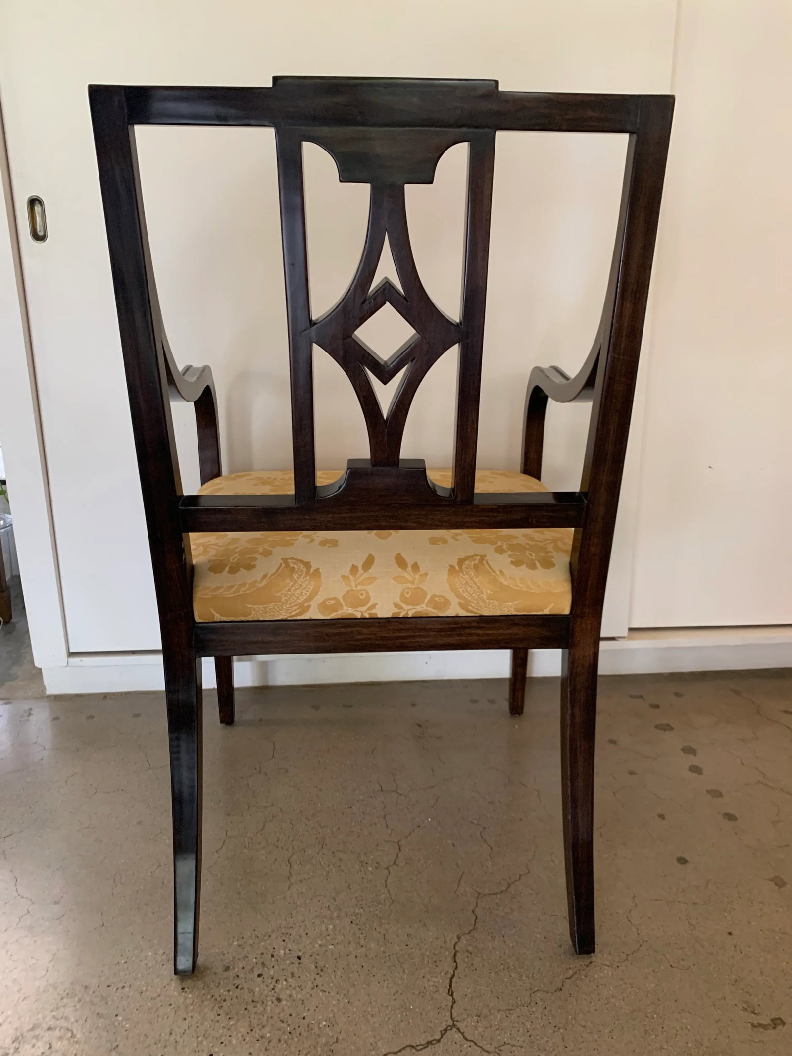 Hepplewhite Style Armchair With Fortuny Seat Cushion Fabric - 4