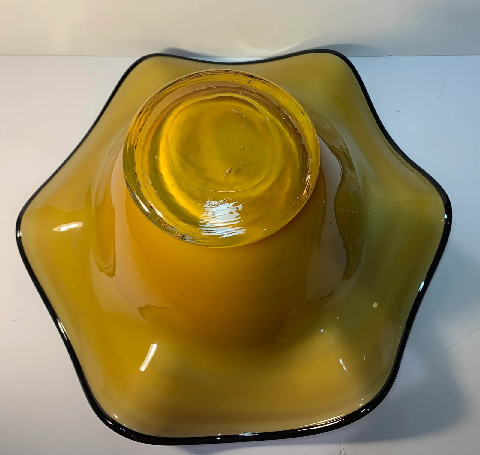 Multicolor Art Glass Decorative Centerpiece Bowl - 11