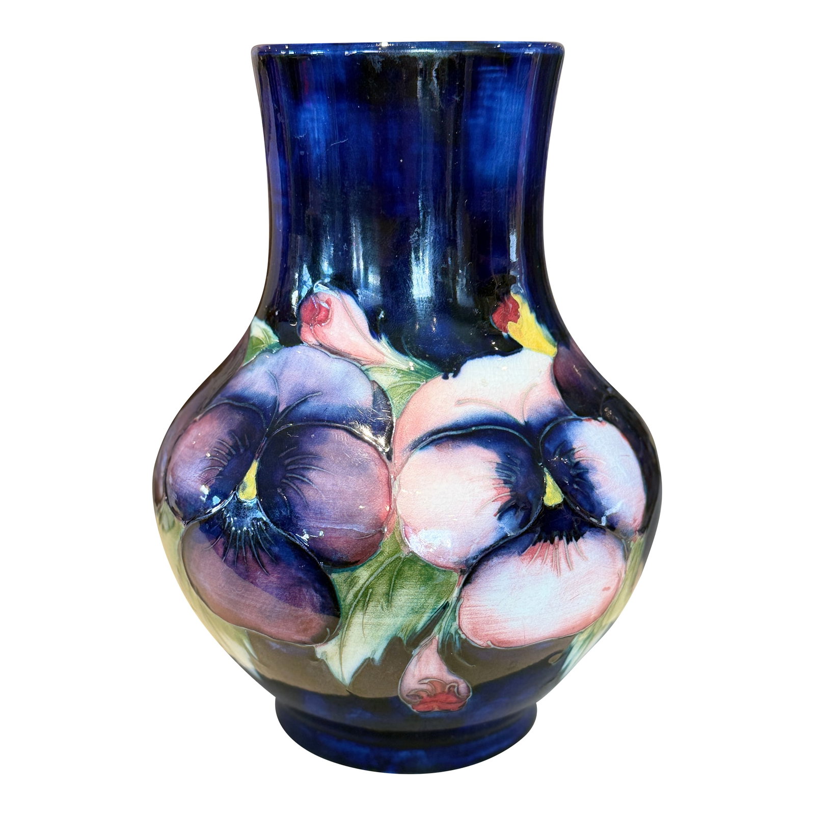 Vintage Moorcroft Pansy Vase 7 Inch Floral Design (1 of 8)