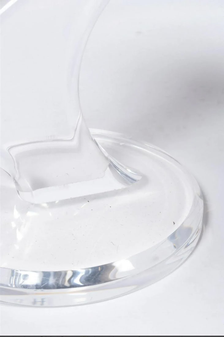 1980s Haziza Sculptural Glass Side Table - 6
